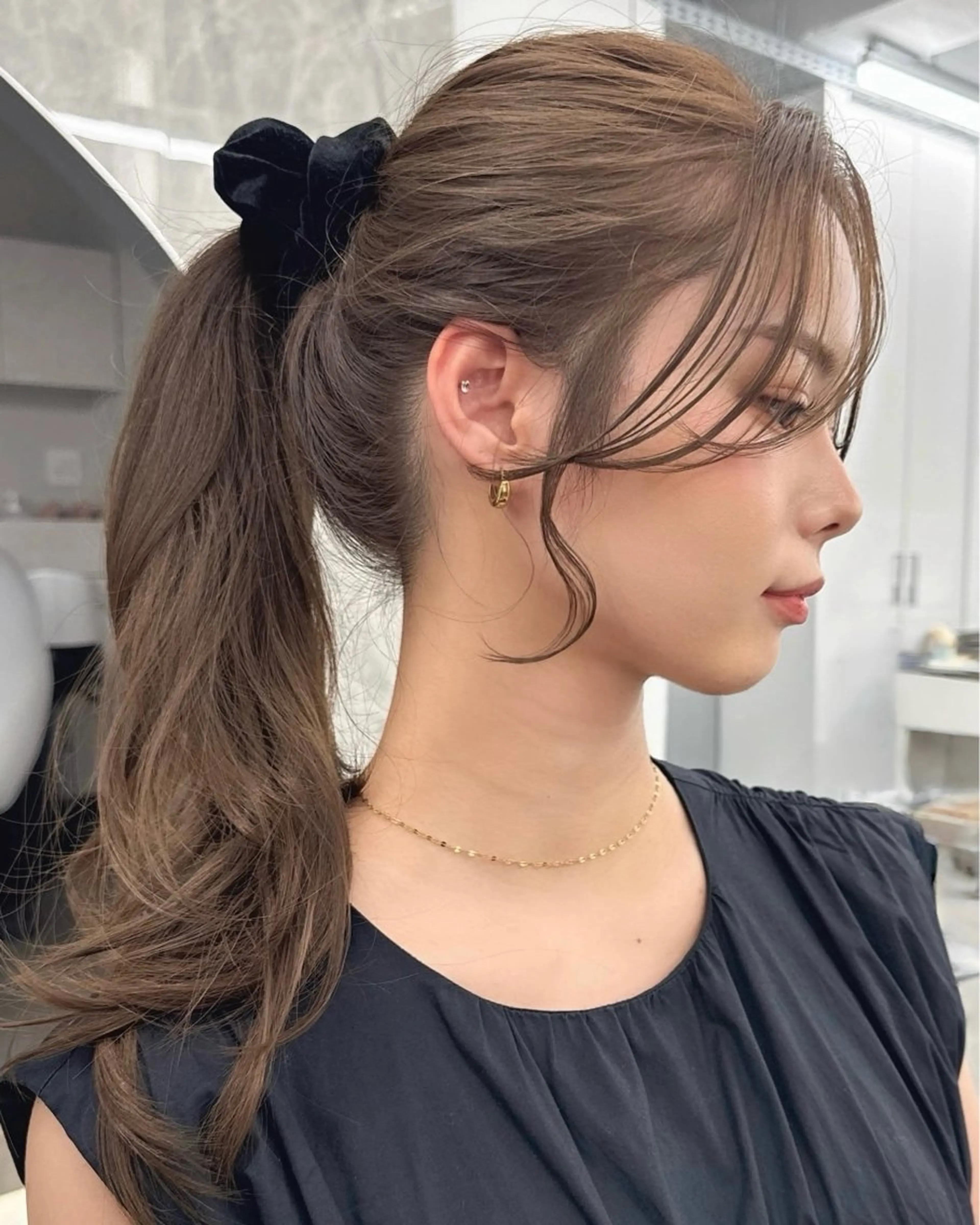 ロング 韓国顔まわり/前髪 /レイヤー/いつきのヘアスタイル