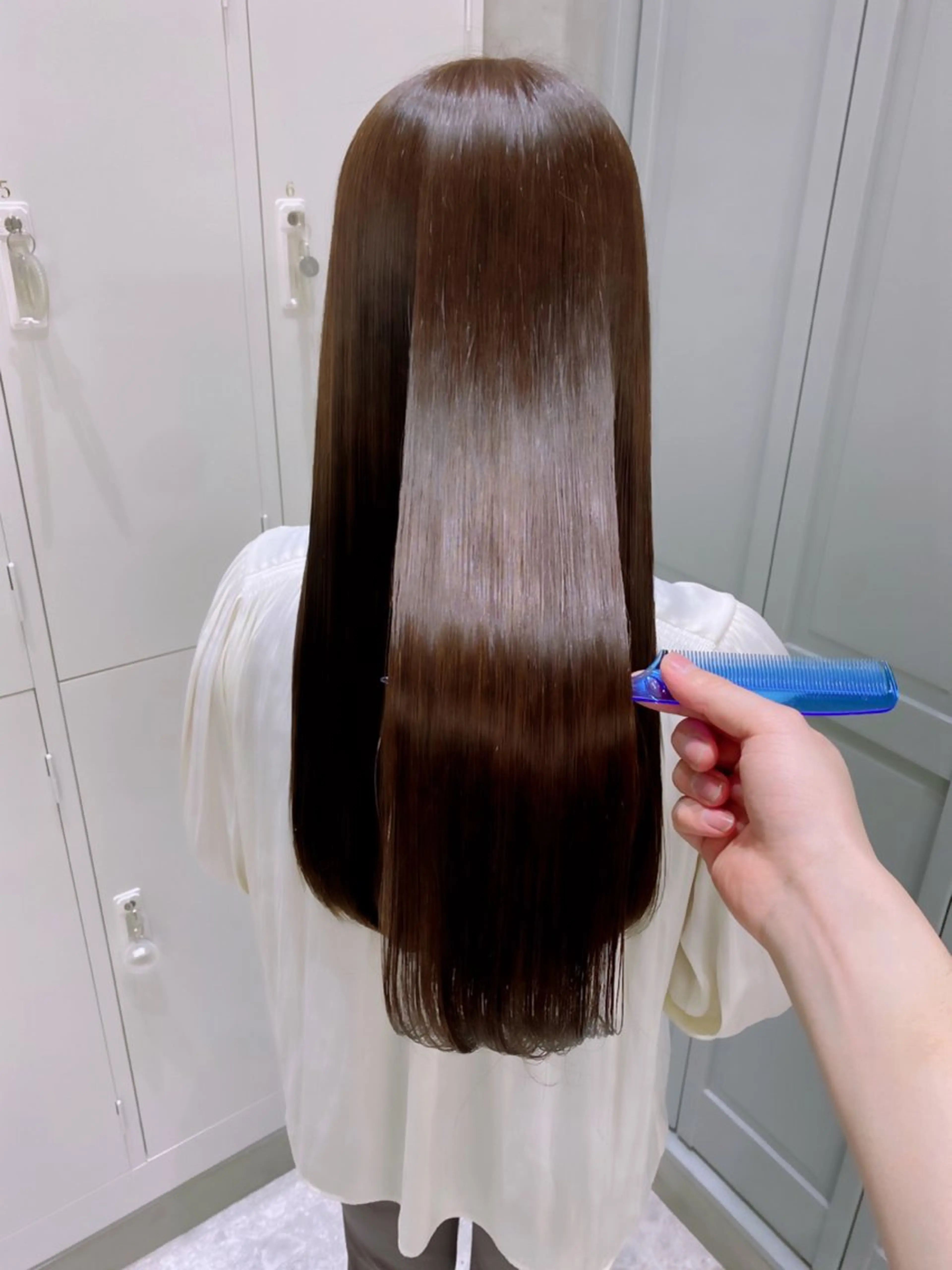 💎ブリーチ毛OK💎酸性ストレート＋潤いプレトリートメント＋メンテナンスカット#韓国風＃ヘアケア＃ツヤ髪の写真