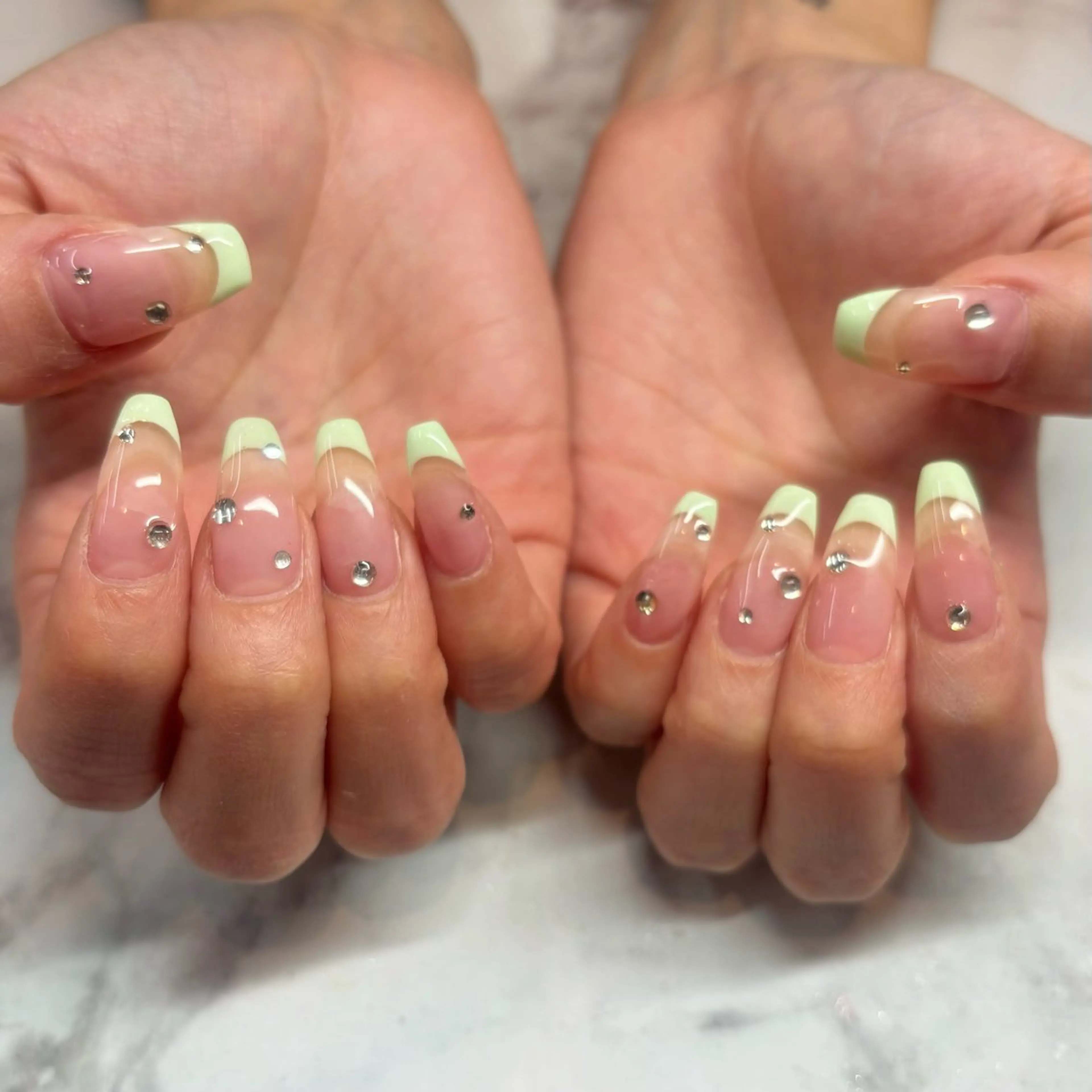 ネイル フレンチネイル パステルネイル AngelCoco Tabataのネイルデザイン