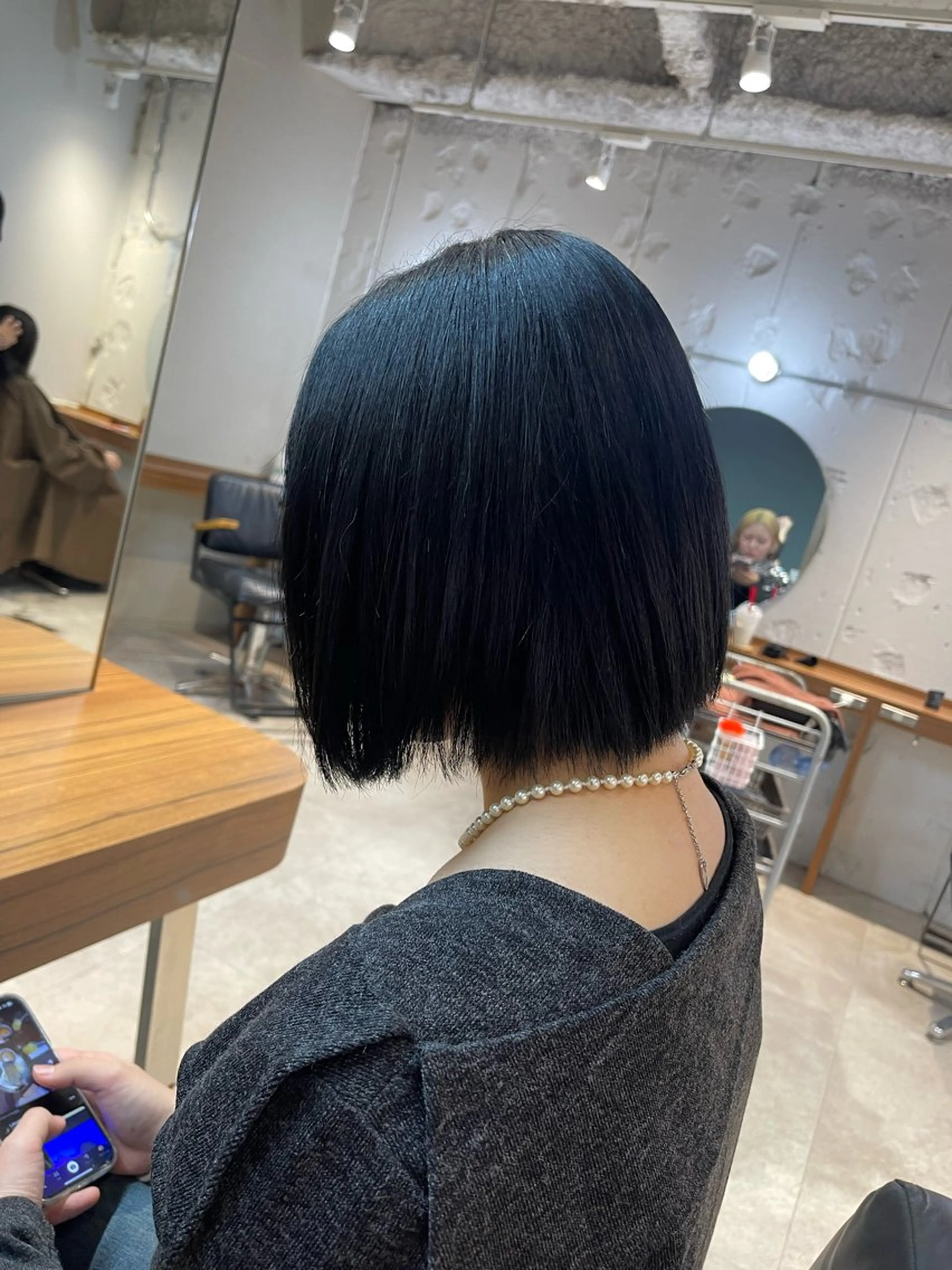 ミディアム ヘアカラー EIGHT 濱田響のヘアスタイル