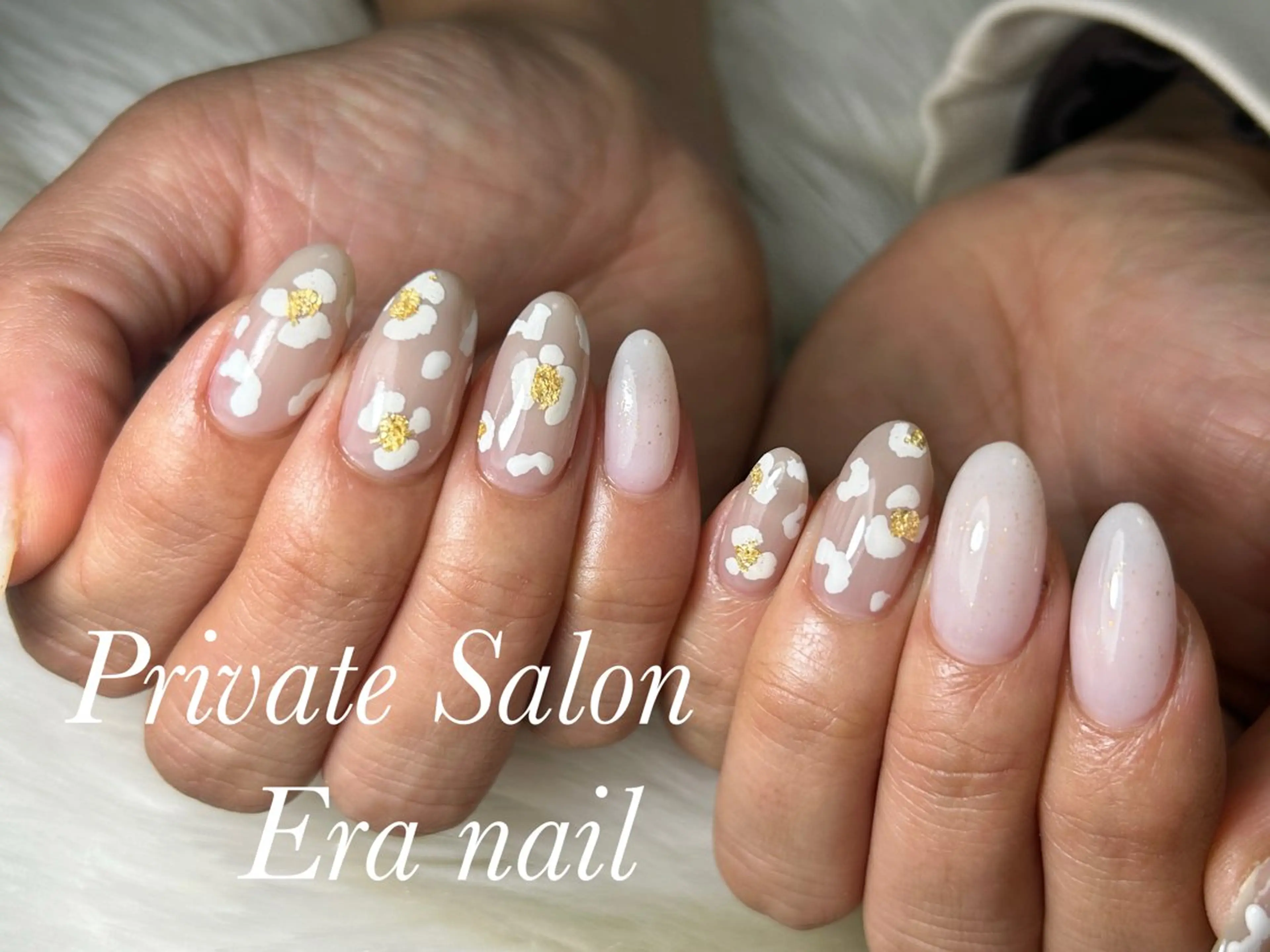 ネイル アニマル柄 ニュアンスネイル ハンドネイル Era nailのネイルデザイン