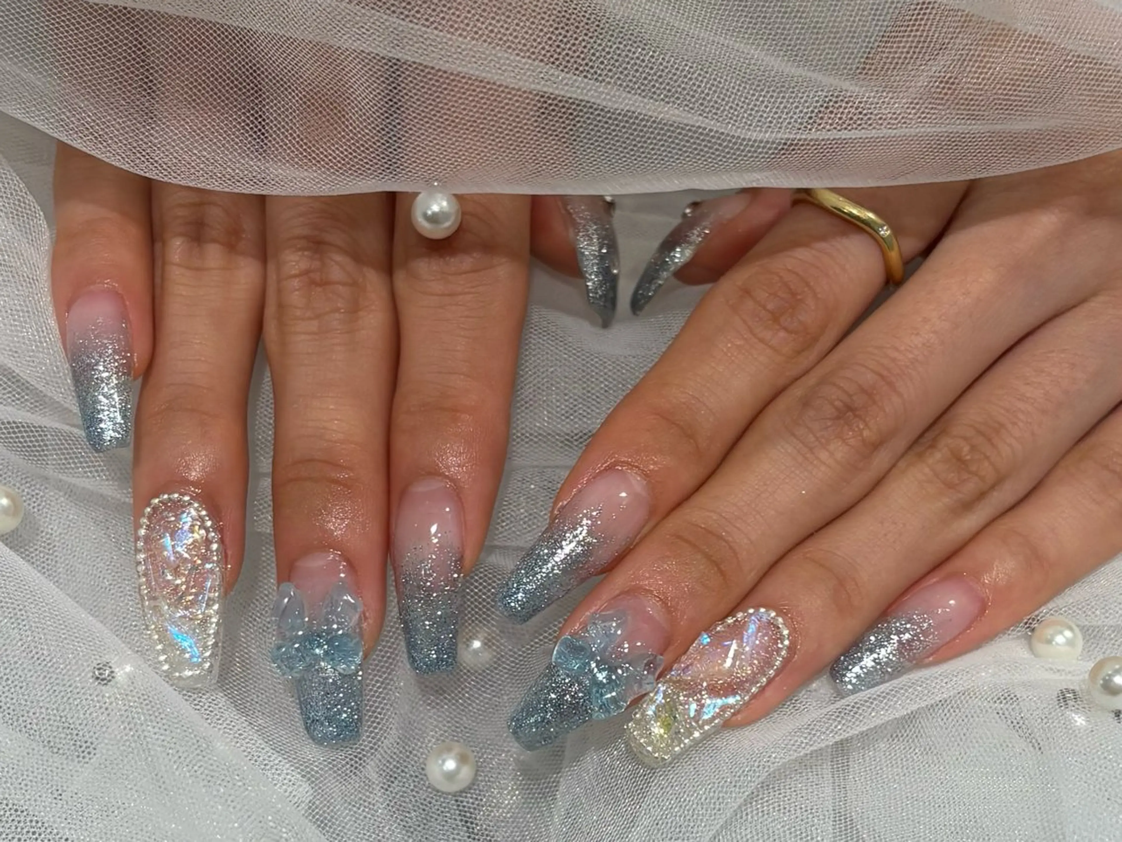 ロング 🎀韓国ネイル/ キラキラネイル専門店のネイルデザイン