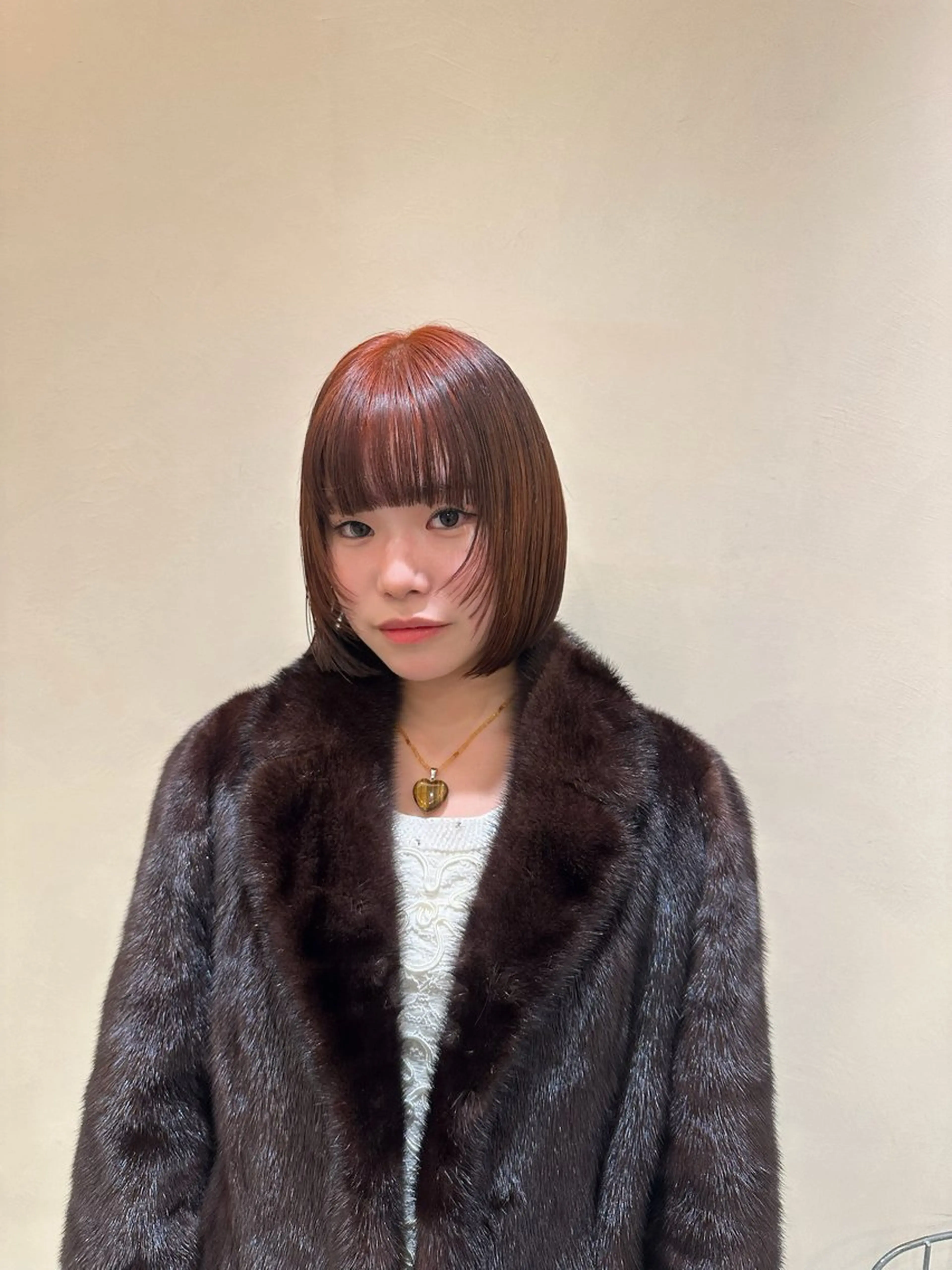 ショート カラー ブラウンカラー オレンジ SALOWIN 梅田茶屋町店所属・梅田/ベージュカラー /ブリーチカラーのヘアスタイル