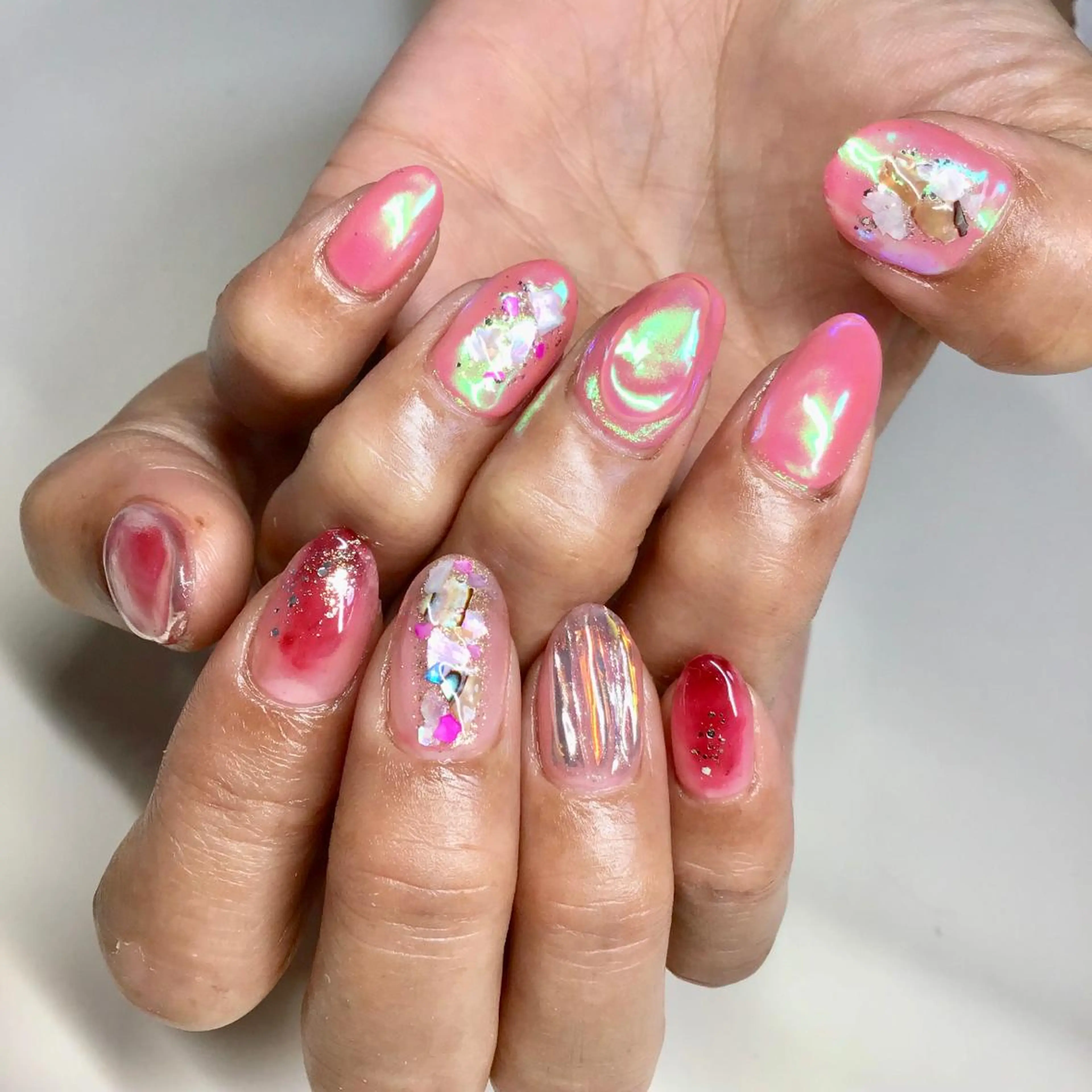 ロング ネイル 福田 加奈のネイルデザイン