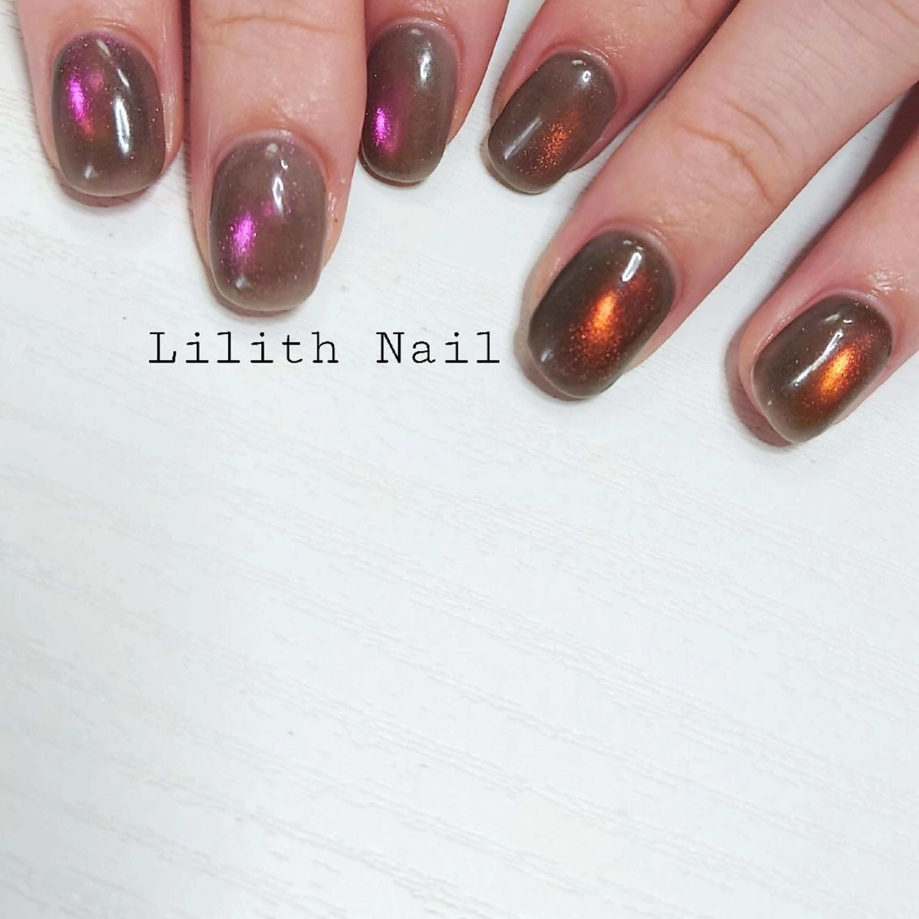 ネイル キラキラネイル マグネットネイル 春ネイル 夏ネイル ハンドネイル Lilith Nailのネイルデザイン