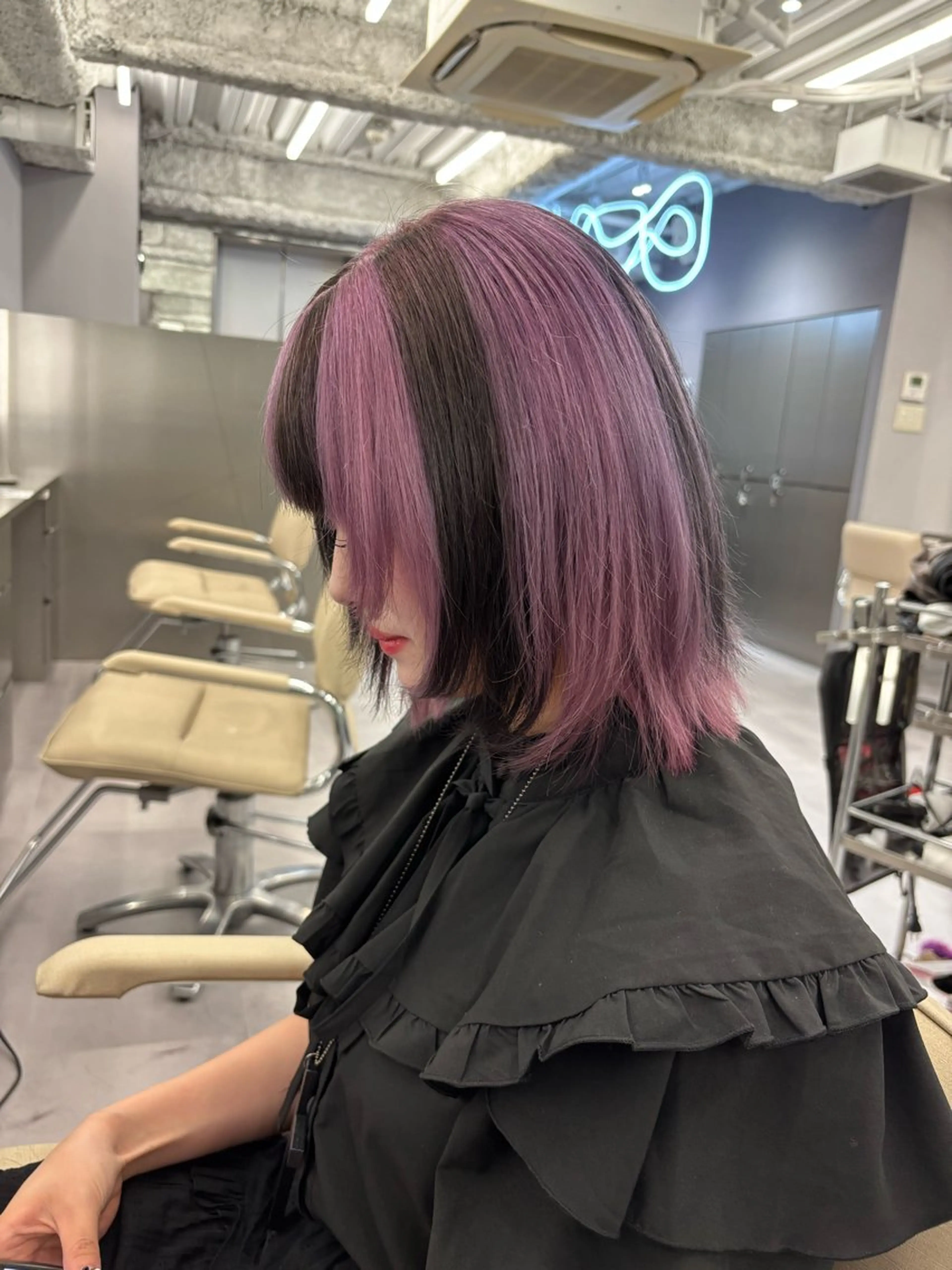 ミディアム カラー デザインカラー ヘアカラー 名古屋／デザイン／ ブリーチ/松井亮磨のヘアスタイル