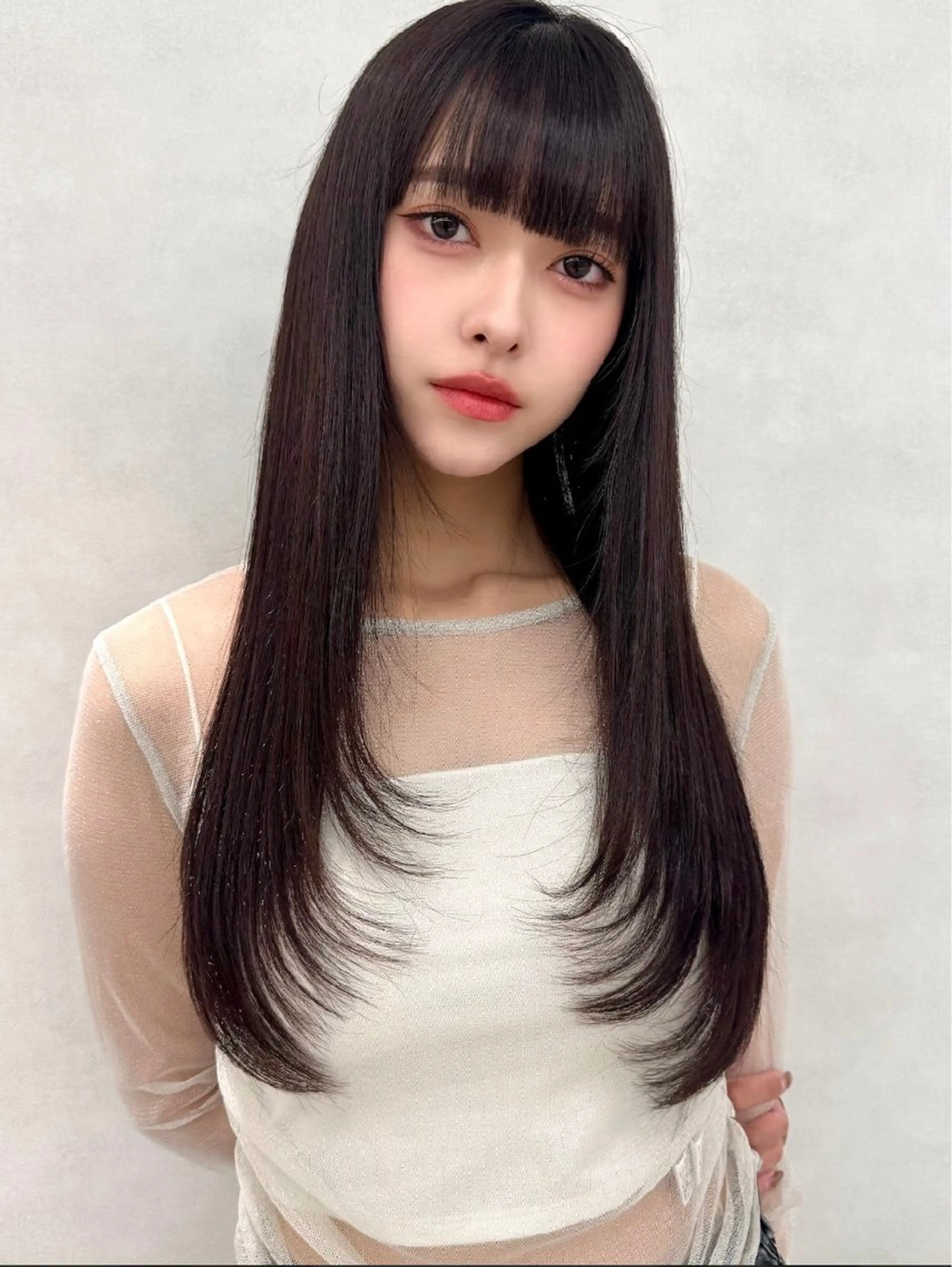 🇰🇷ワンカールで絶対にきまる！『レイヤーカット』の写真