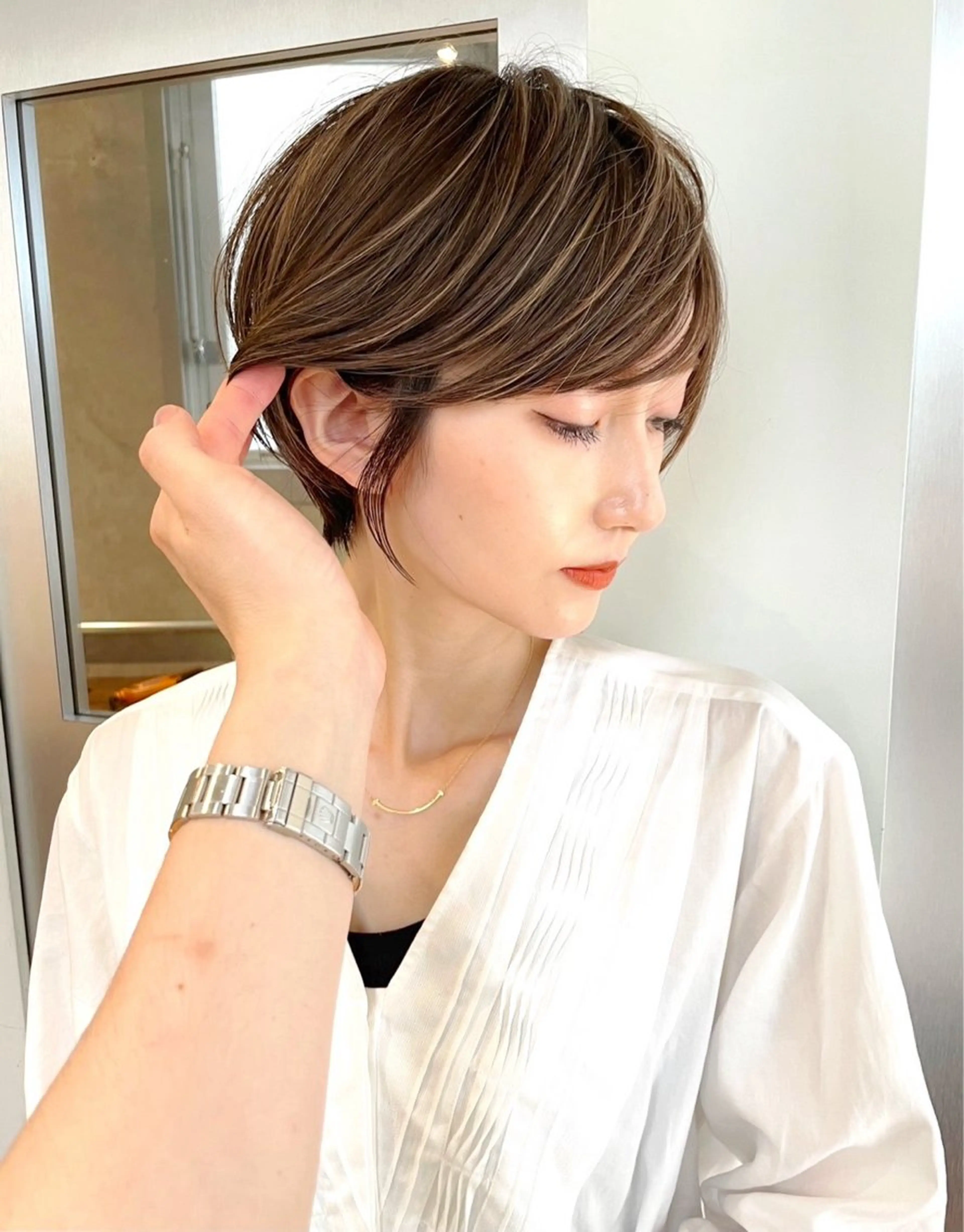 ショート カラー カット ヘアカラー トリートメント ハイライトNo.1☆ ゆうのヘアスタイル