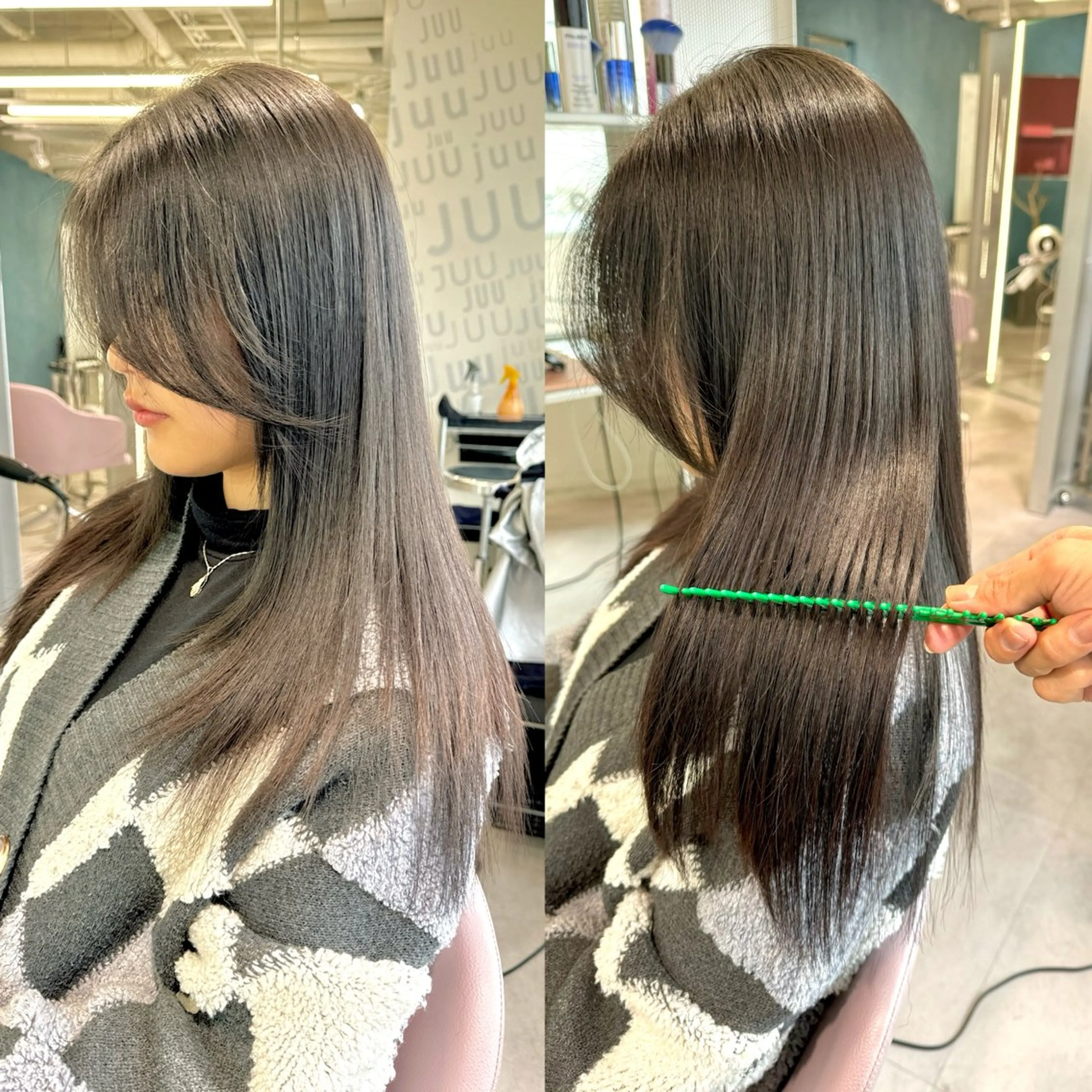 カット+ケアカラー+HITA髪質改善トリートメントの写真