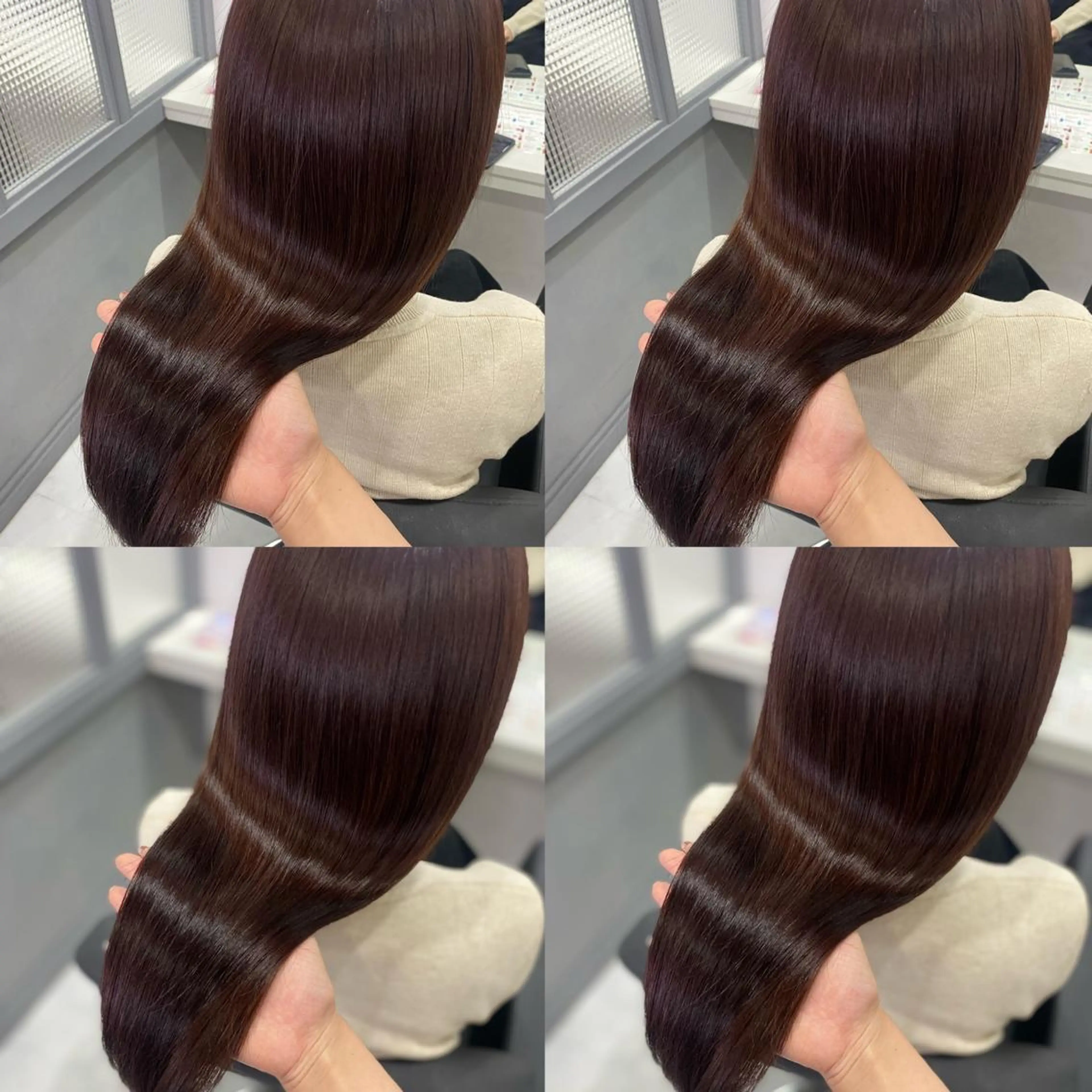 ロング カラー カット ヘアカラー トリートメント 髪質改善×矯正🫧 韓国ヘアasamiのヘアスタイル