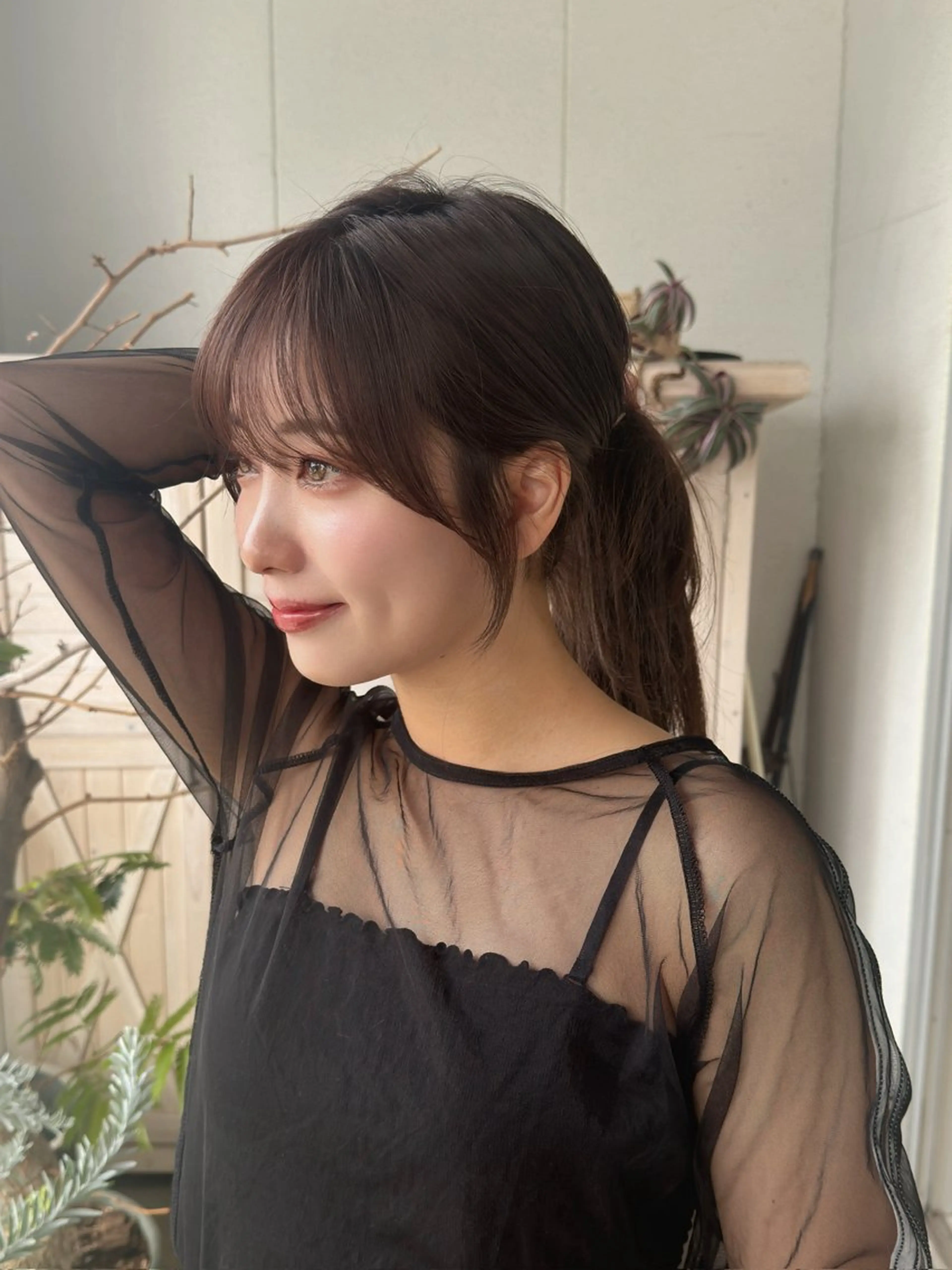 セミロング 岡本雅也 ショートボブレイヤーのヘアスタイル