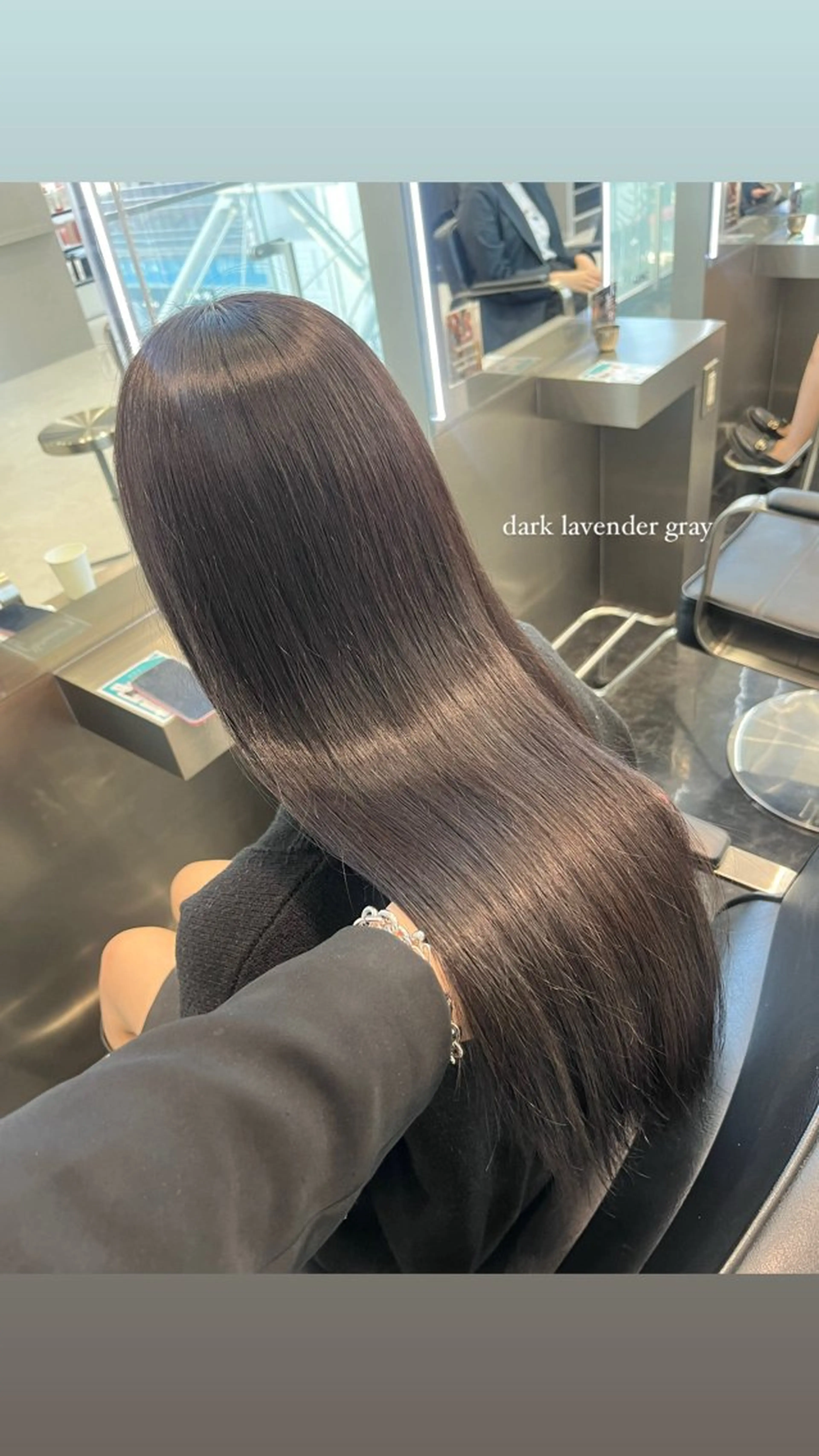 ロング カラー ヘアアレンジ 透明感カラー ディープラベンダー ラベンダーカラー ラベンダーグレー 髪質改善 カット ヘアカラー トリートメント ヘアセット ハイトーン/透明感 髪質改善/rinaのヘアスタイル