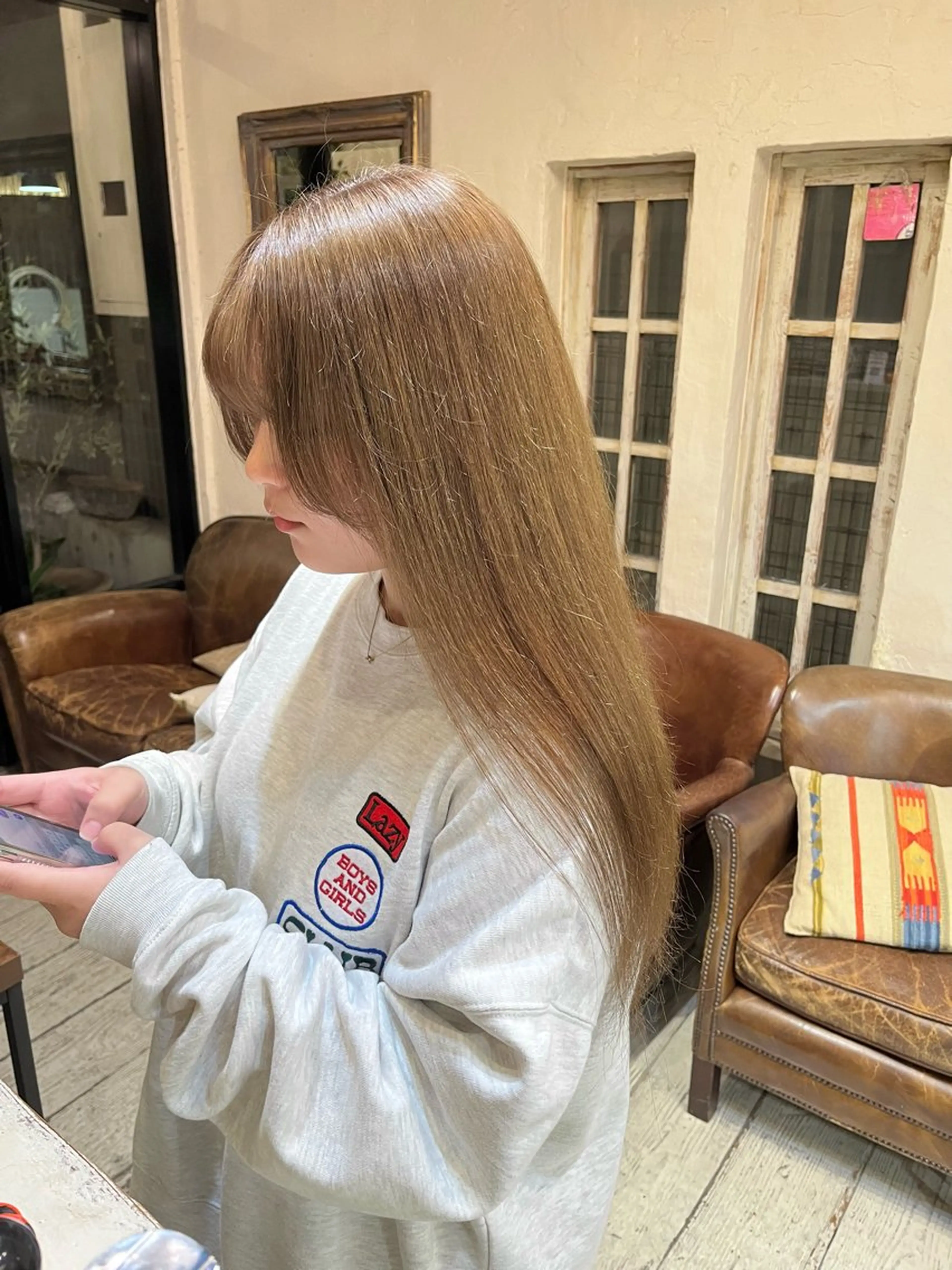 ロング ヘアカラー Belle 並木通り店所属・rena/ パーマ/カラーのヘアスタイル