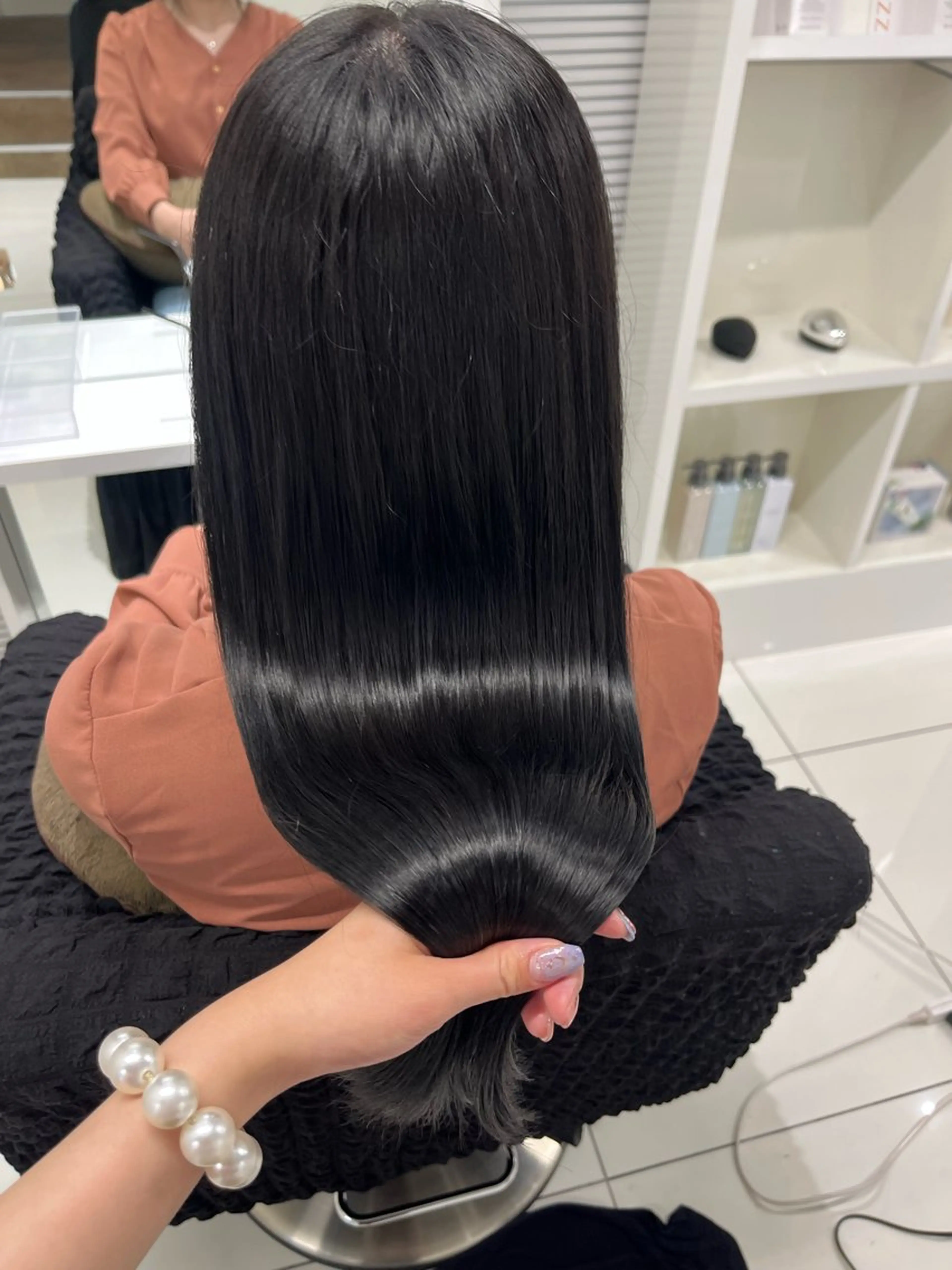 ロング トリートメント りおな/エクステ /ミルクティーカラーのヘアスタイル