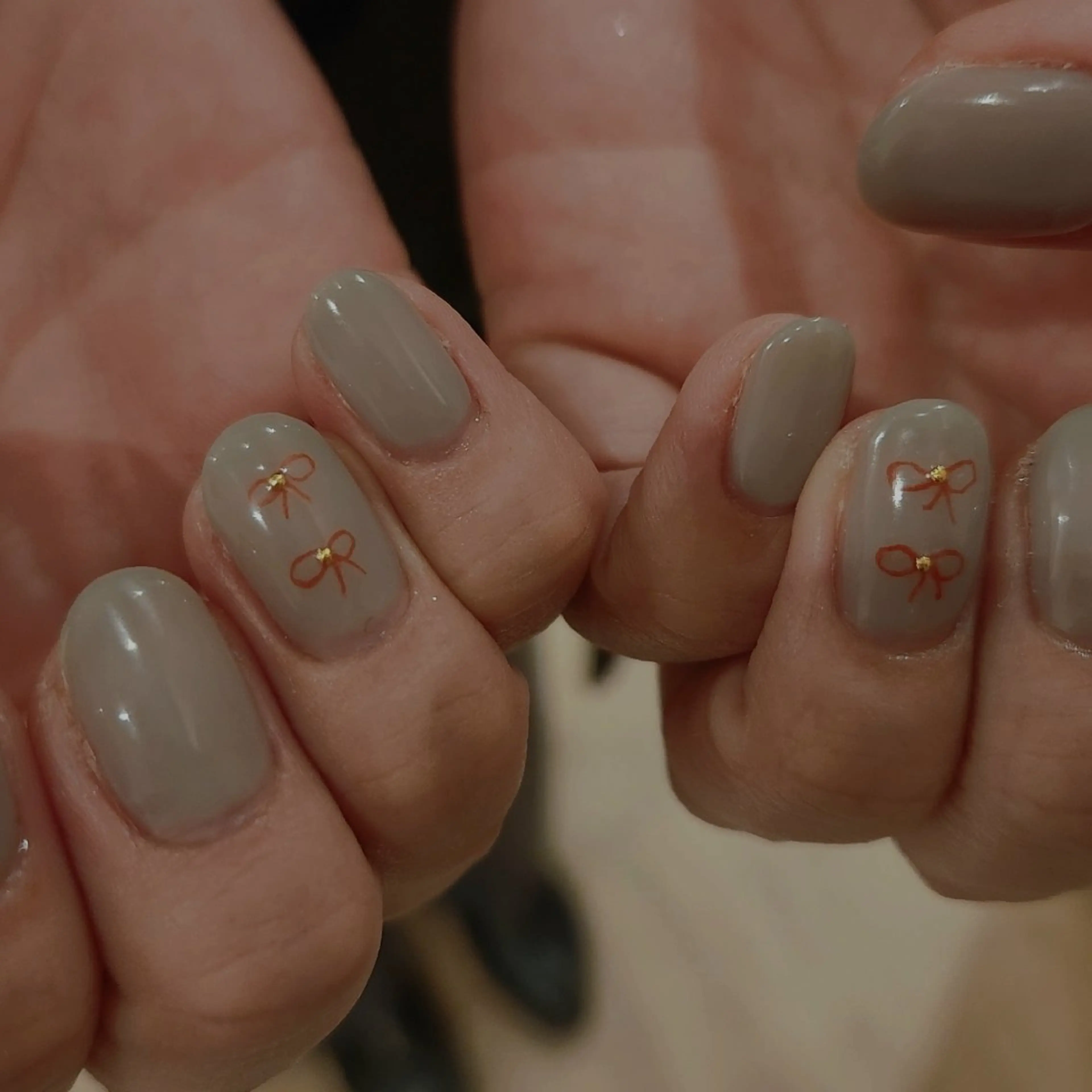 ネイル アートネイル オフィスネイル リボン ハンドネイル Bianca名駅店 あゆのネイルデザイン