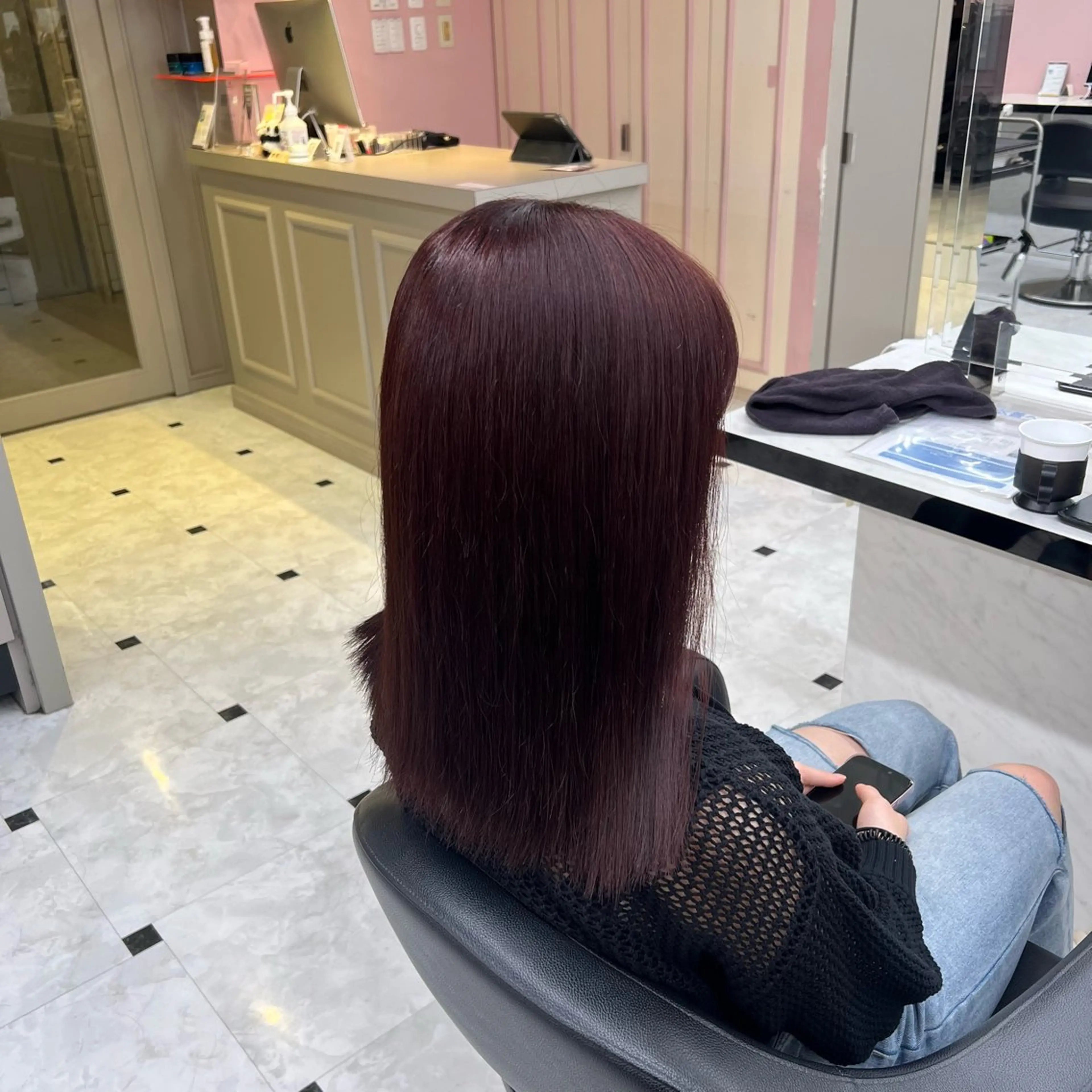 セミロング 愛され暖色♥️モテ 艶髪♥️りなのヘアスタイル