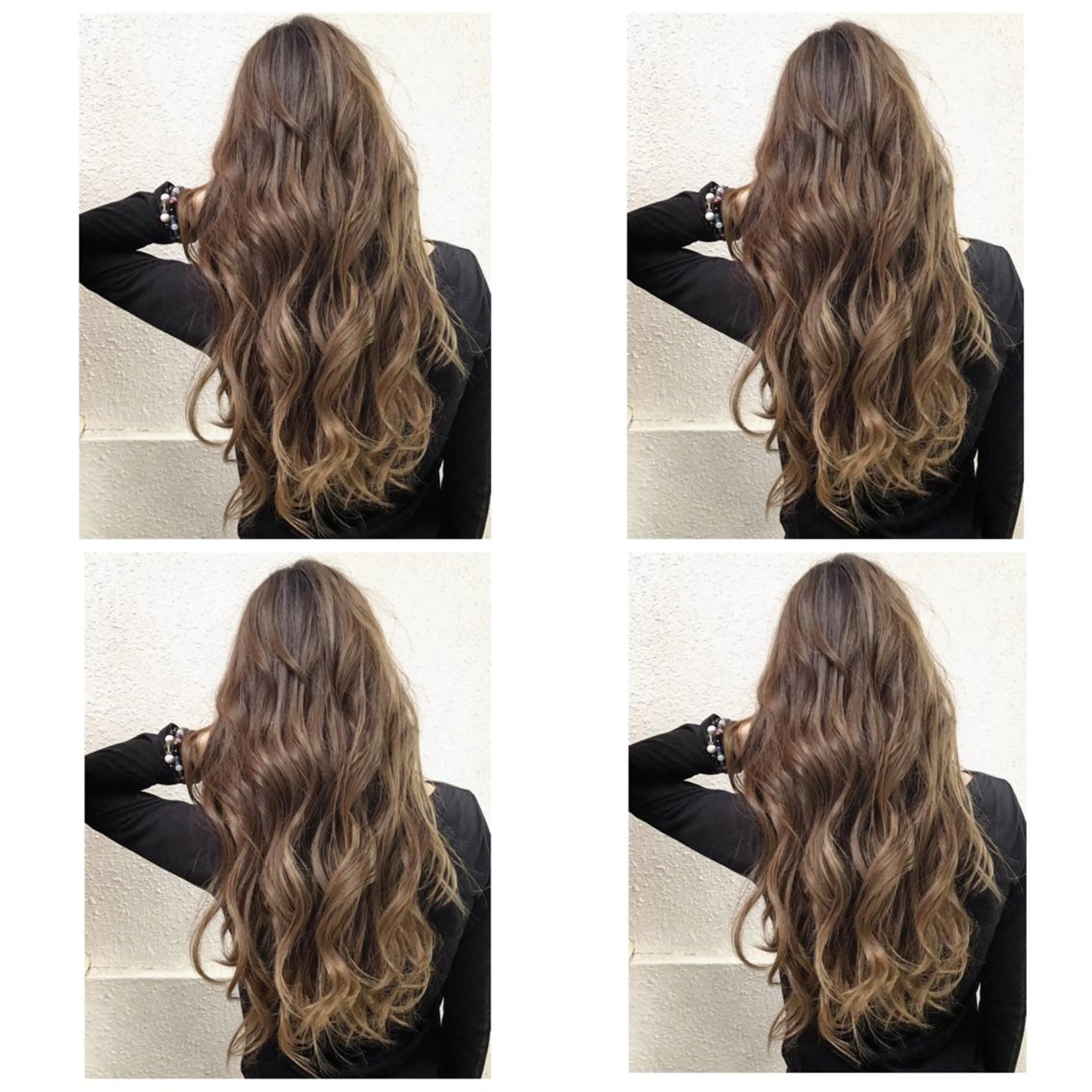 ロング カラー アッシュ バレイヤージュ ブリーチ デザインカラー グレージュ カット ヘアカラー 京都大人女性ショート 徒歩1分/秋山のヘアスタイル