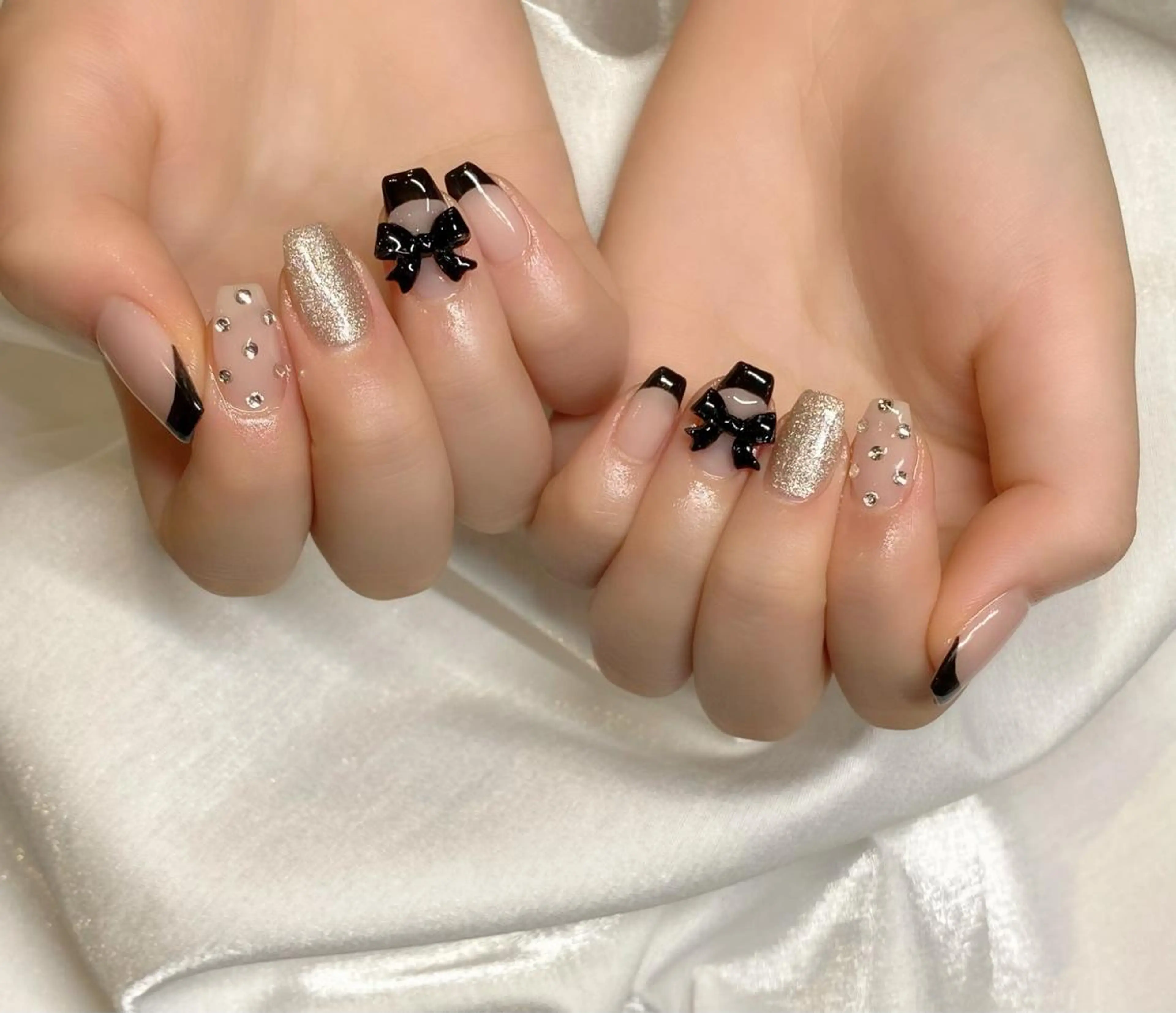 ネイル リボン Lino+ ネイル&よもぎ蒸しのネイルデザイン