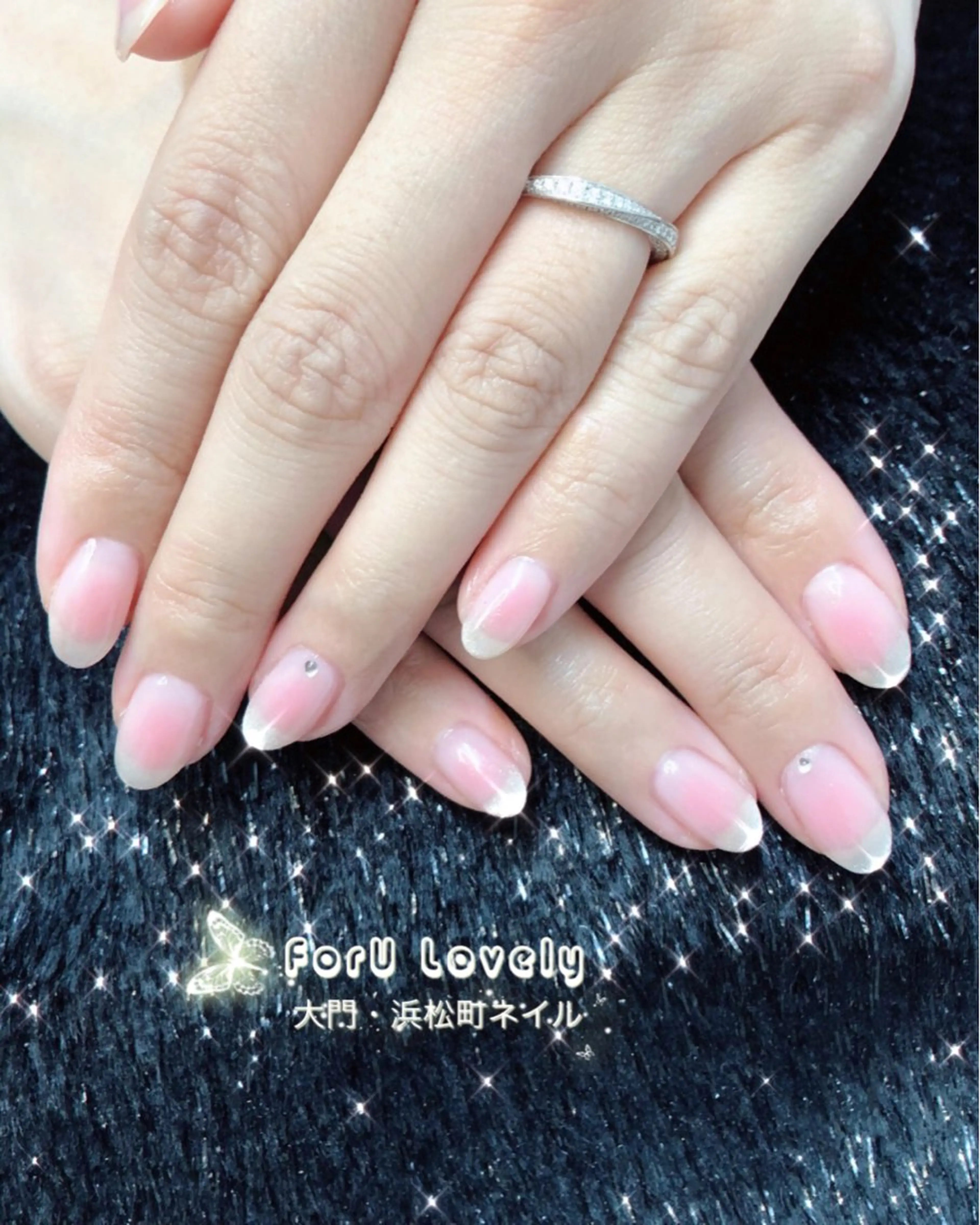 ネイル オーロラネイル フットネイル ジェルネイル ハート 韓国ネイル 大門浜松町 ネイルのネイルデザイン