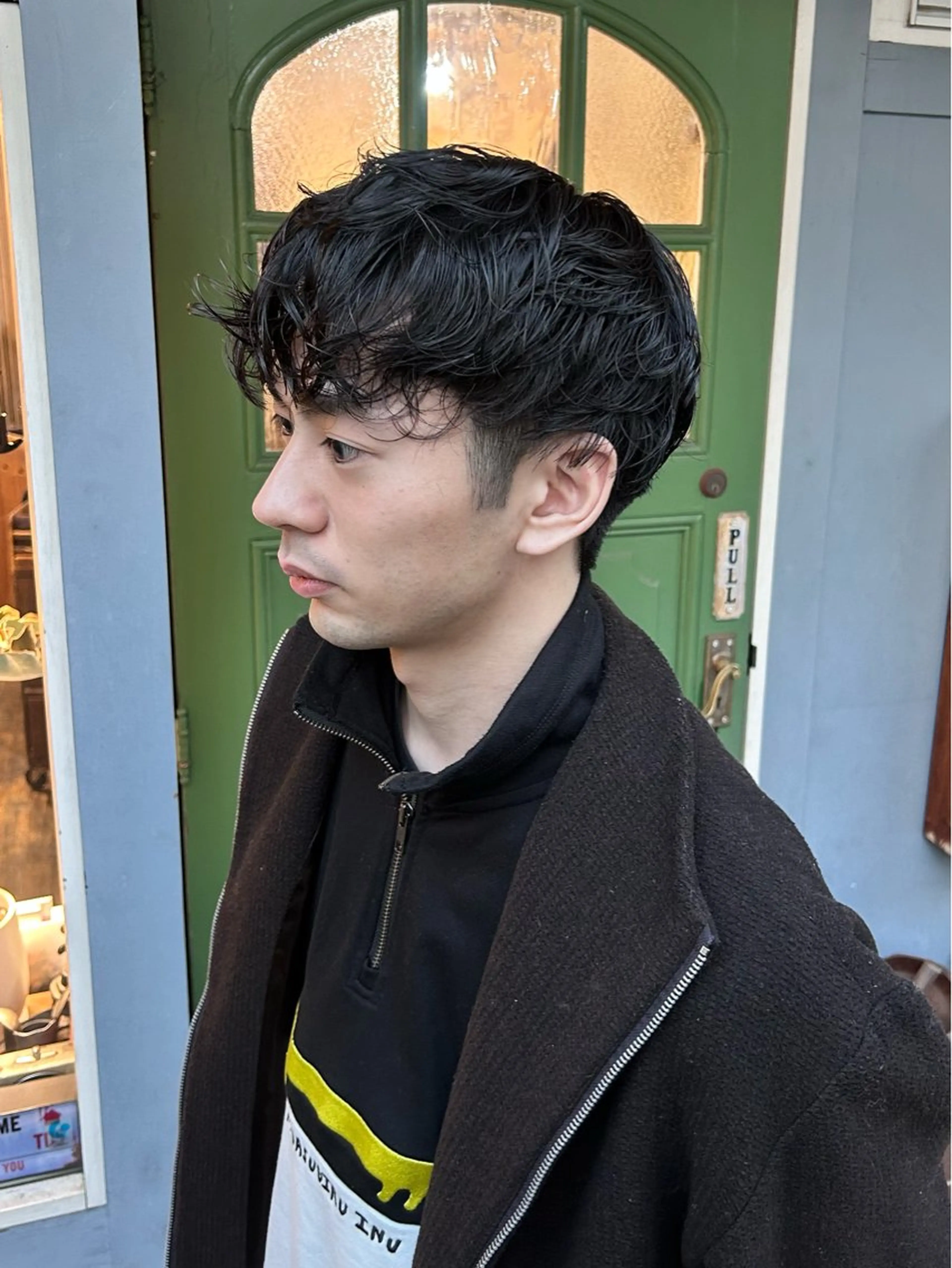 ショート パーマ メンズ カット パーマ 清水千優/パーマ/透 明感カラー/メンズのヘアスタイル