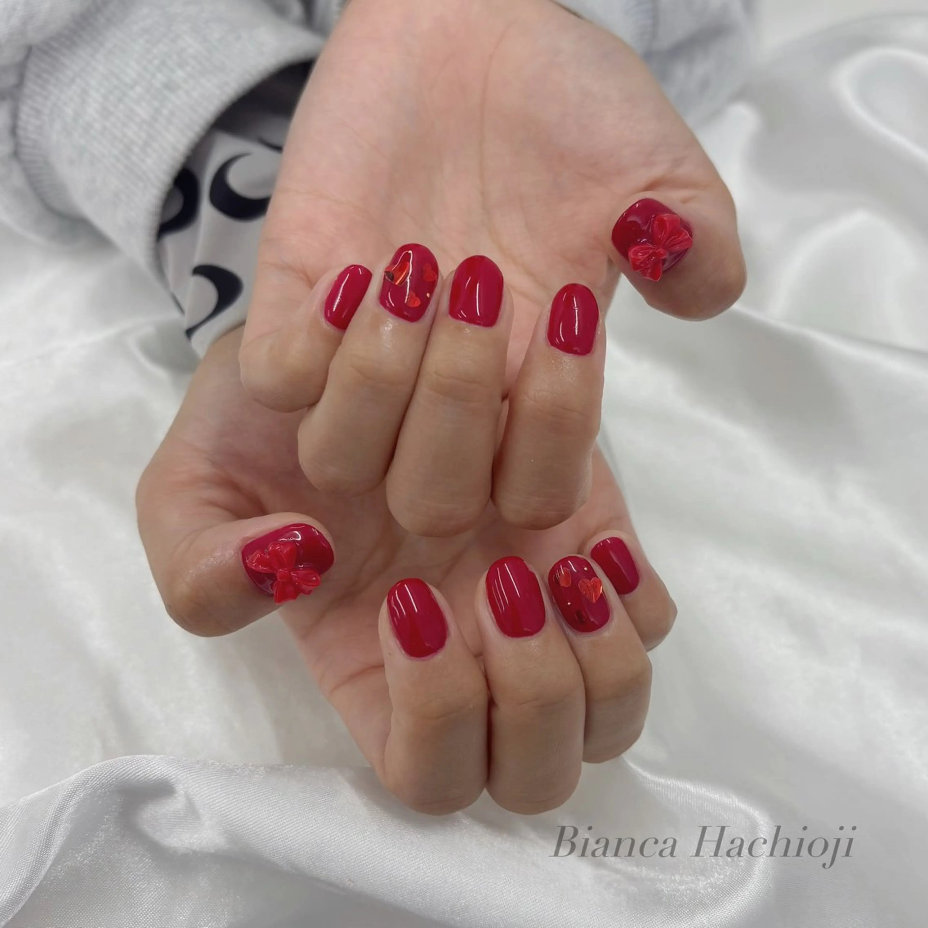 ネイル ハンドネイル Bianca長津田 Mukae⋆.✶🖤のネイルデザイン