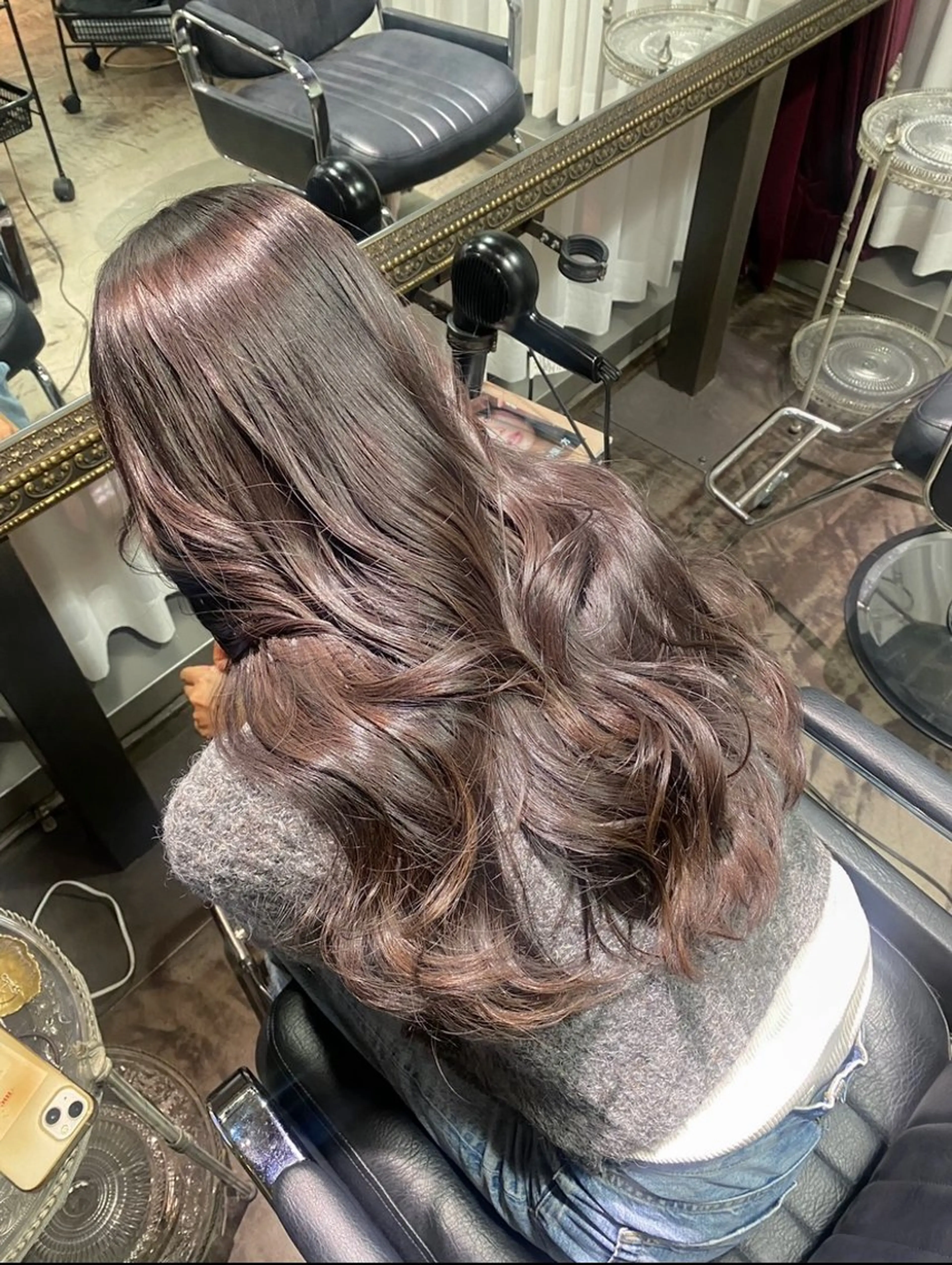 ロング ヘアカラー トリートメント 韓国レイヤー/透明感 カラー🦋mioのヘアスタイル