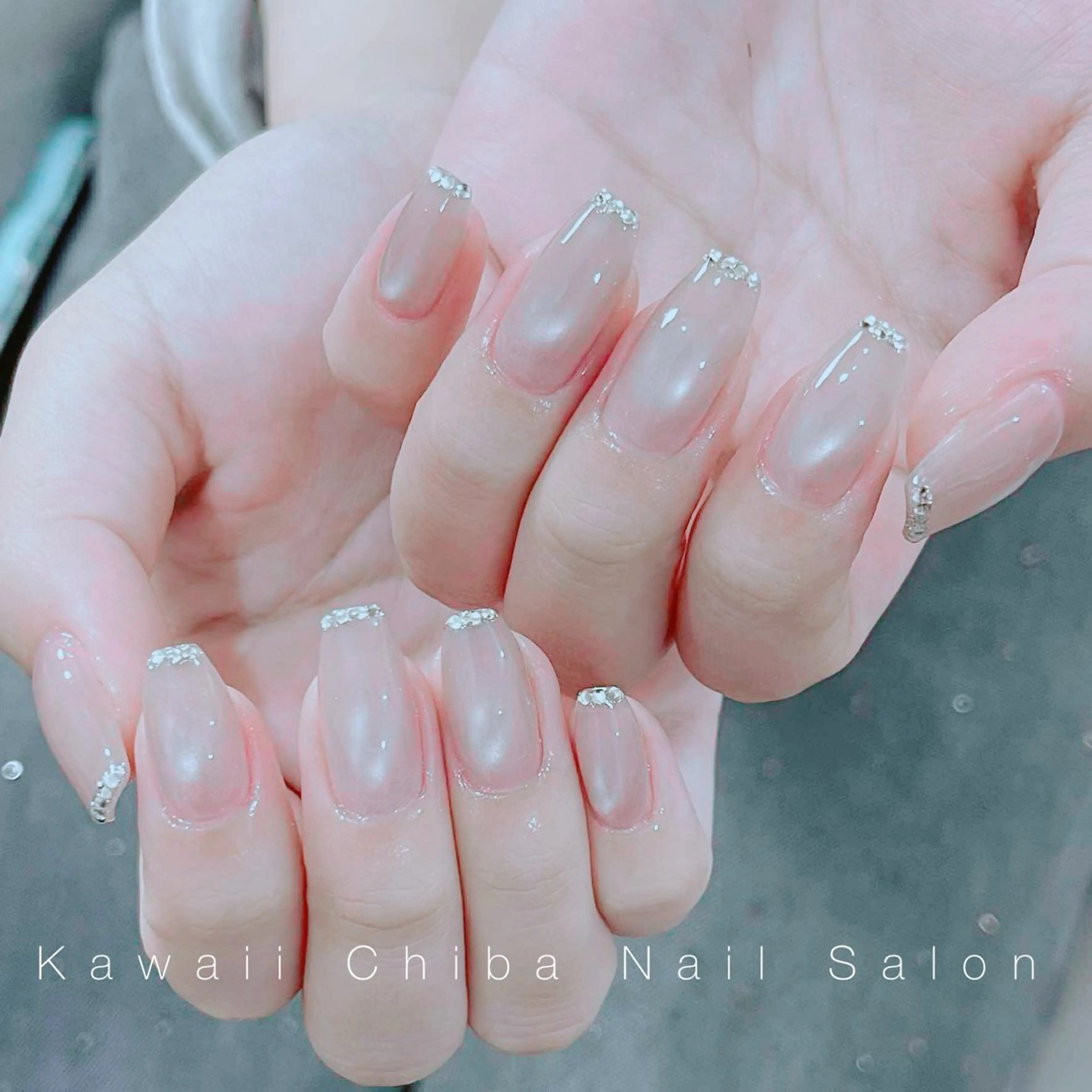 ネイル 長さ出し フレンチネイル ジェルネイル ガーリー 韓国ネイル Kawaii Chiba nailのネイルデザイン