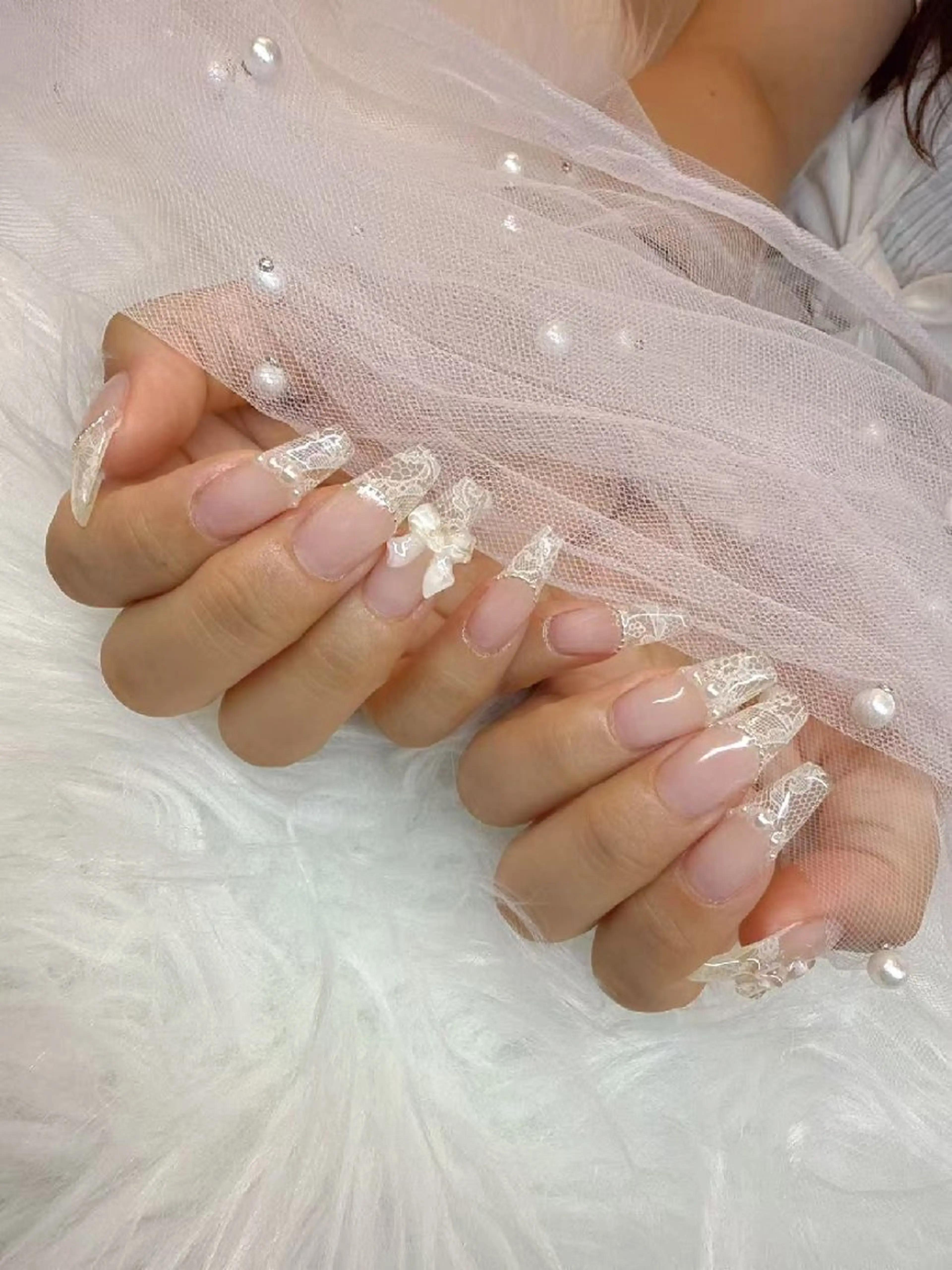 ネイル フットネイル フレンチネイル ジェルネイル ガラスフレンチ 韓国ネイル ハンドネイル ハンドケア The Nail 新大久保店のその他イメージ