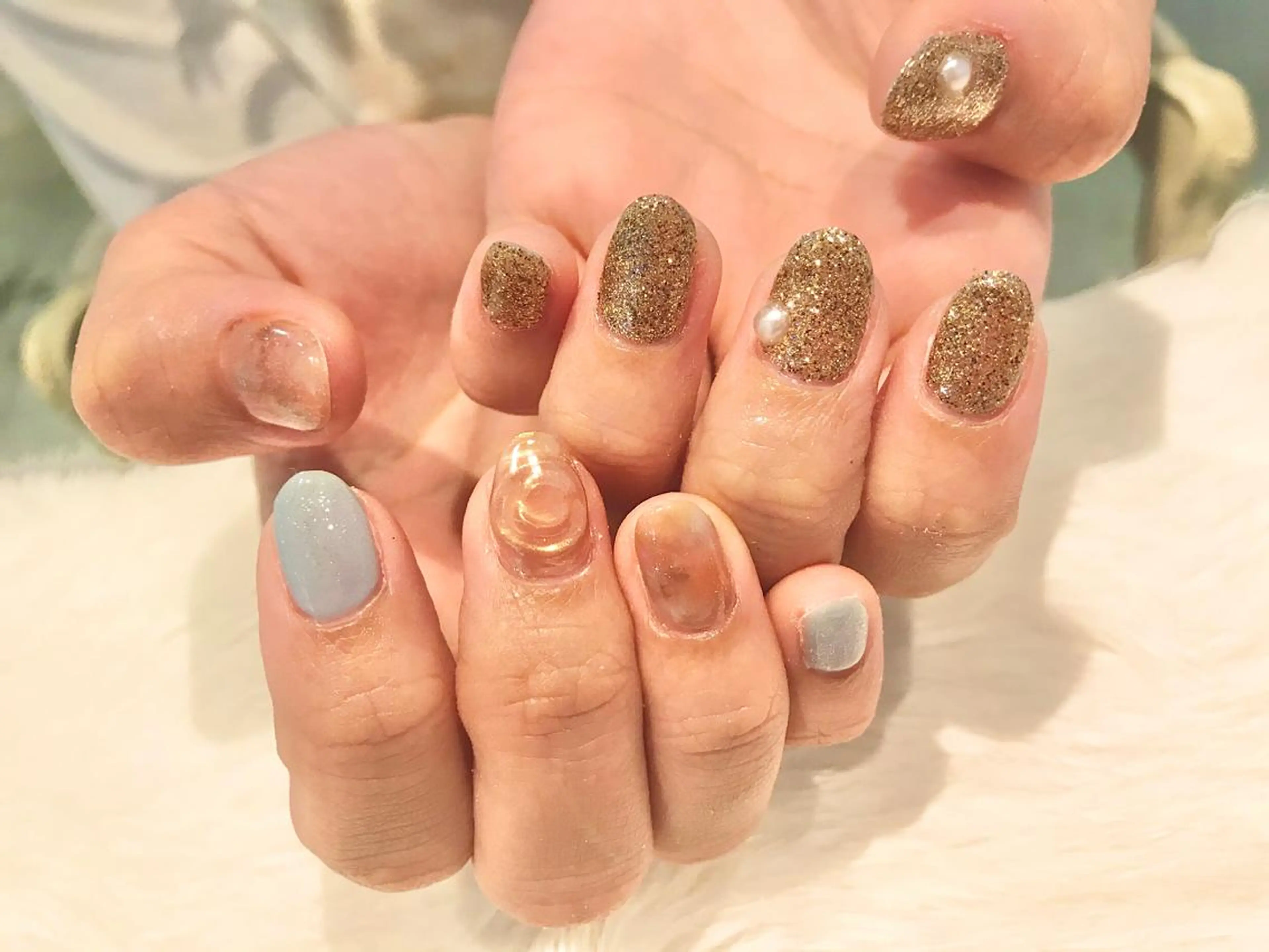 ネイル ニュアンスネイル Re Pearl～コーディネートサロン～ 市駅前店所属・NARUMI HYODOのネイルデザイン