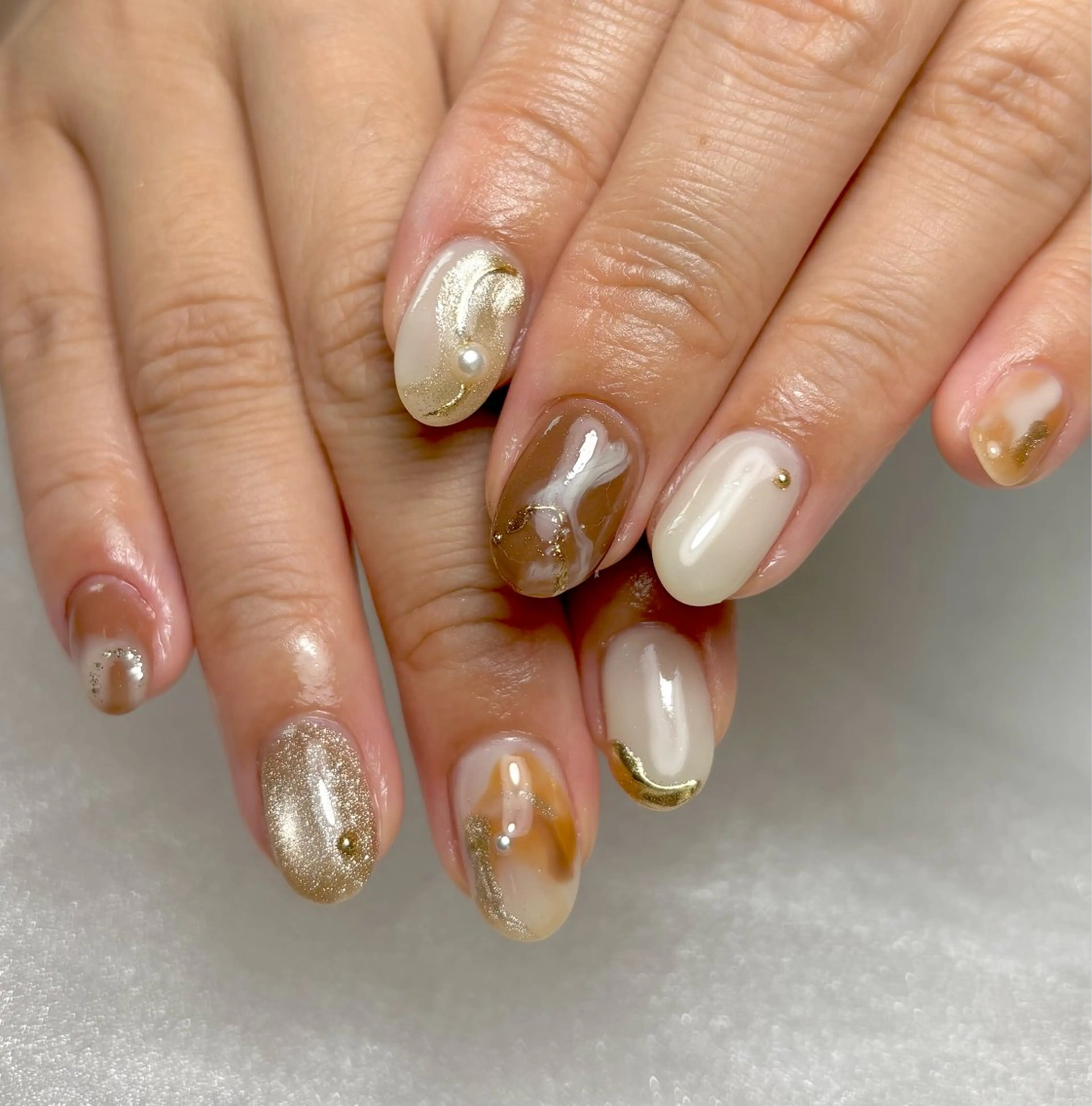 ネイル ニュアンスネイル ハンドネイル Belle　ネイル＆ ホワイトニングサロンのネイルデザイン