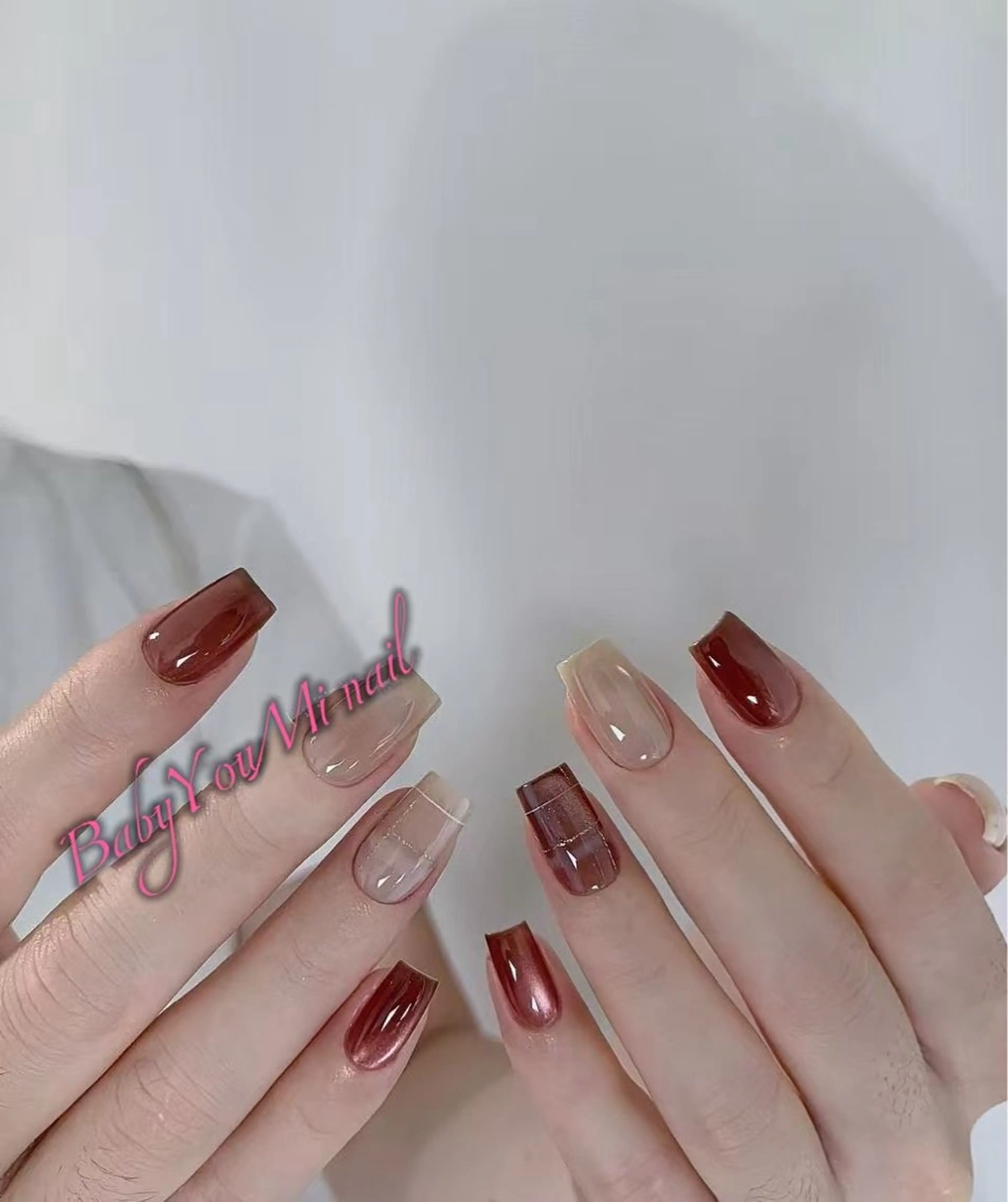 ネイル オーロラネイル 成人式 フットネイル フレンチネイル ジェルネイル ハンドネイル ハンドケア BabyYouMi nailのネイルデザイン