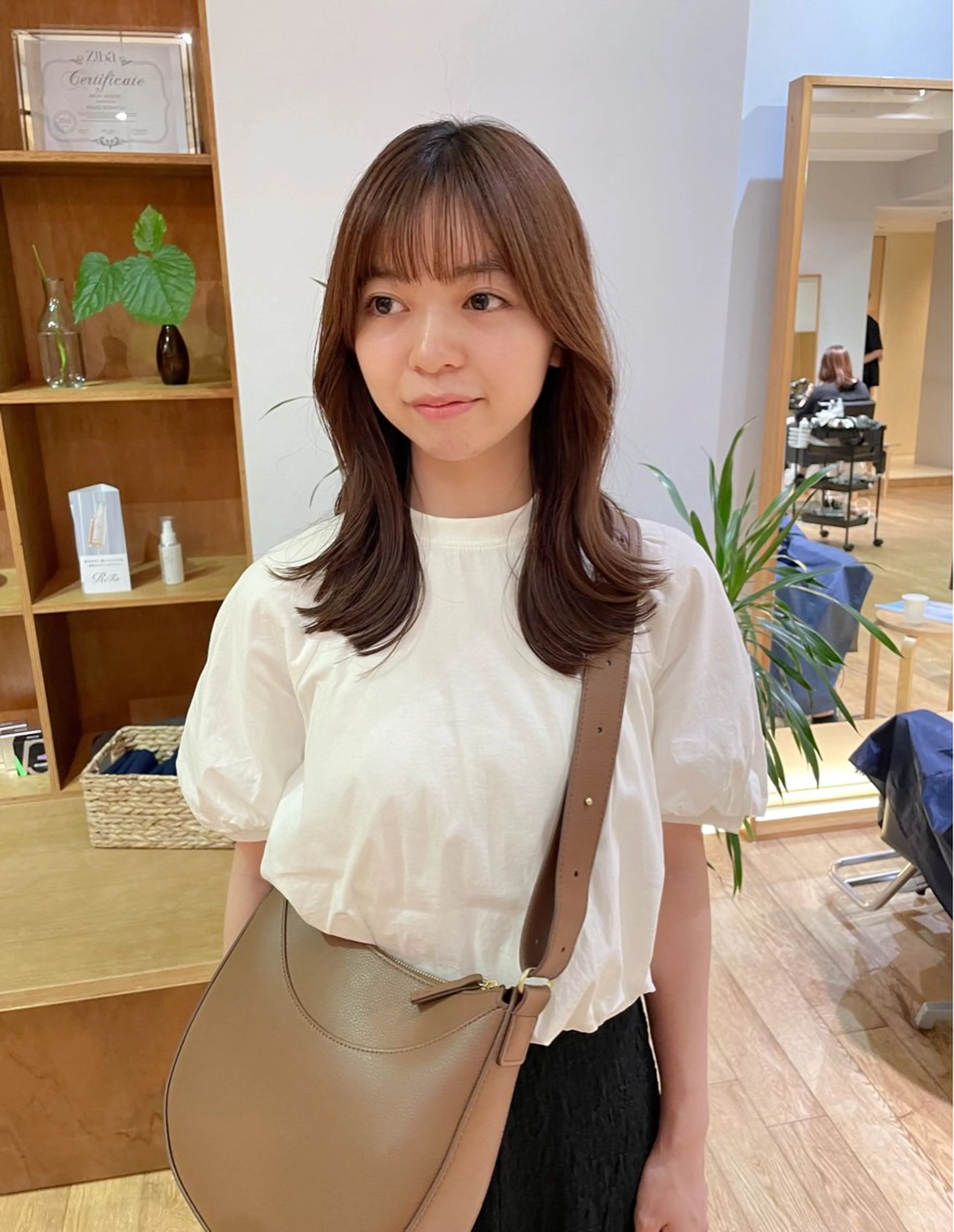 ミディアム パーマ カット パーマ 大橋 芽衣のヘアスタイル