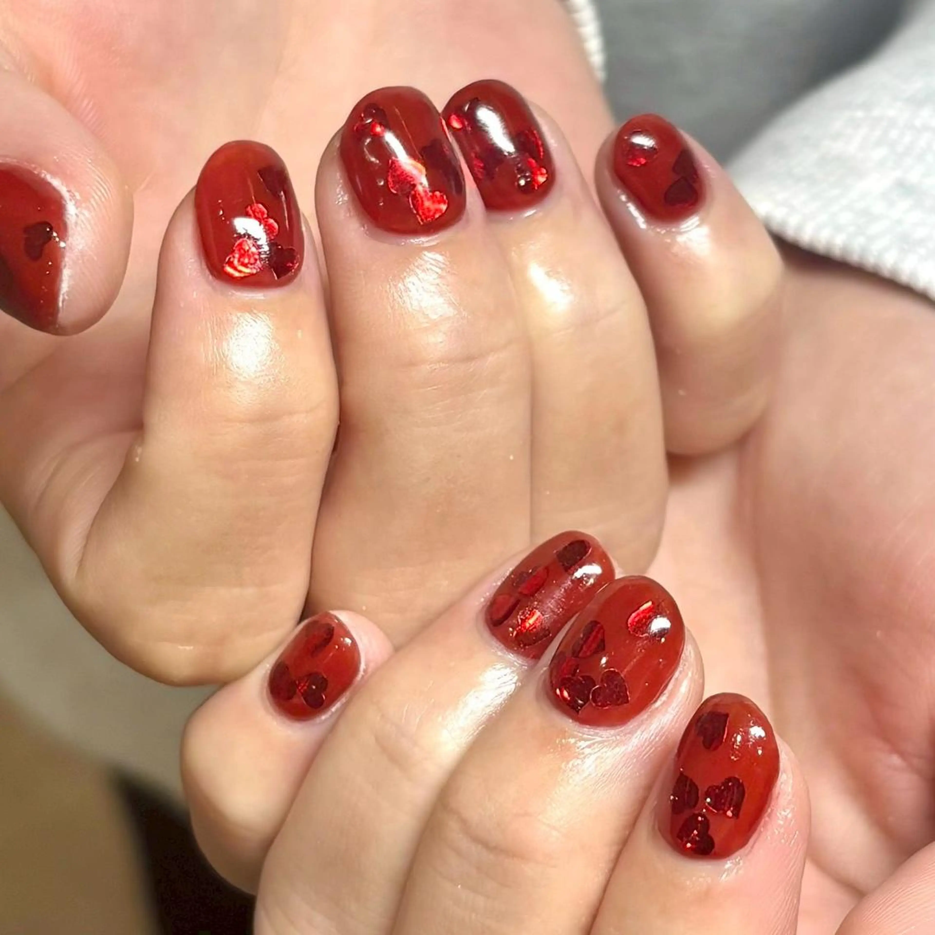 ネイル ハート ハンドネイル パラジェル認定サロン N°nail 立川のネイルデザイン