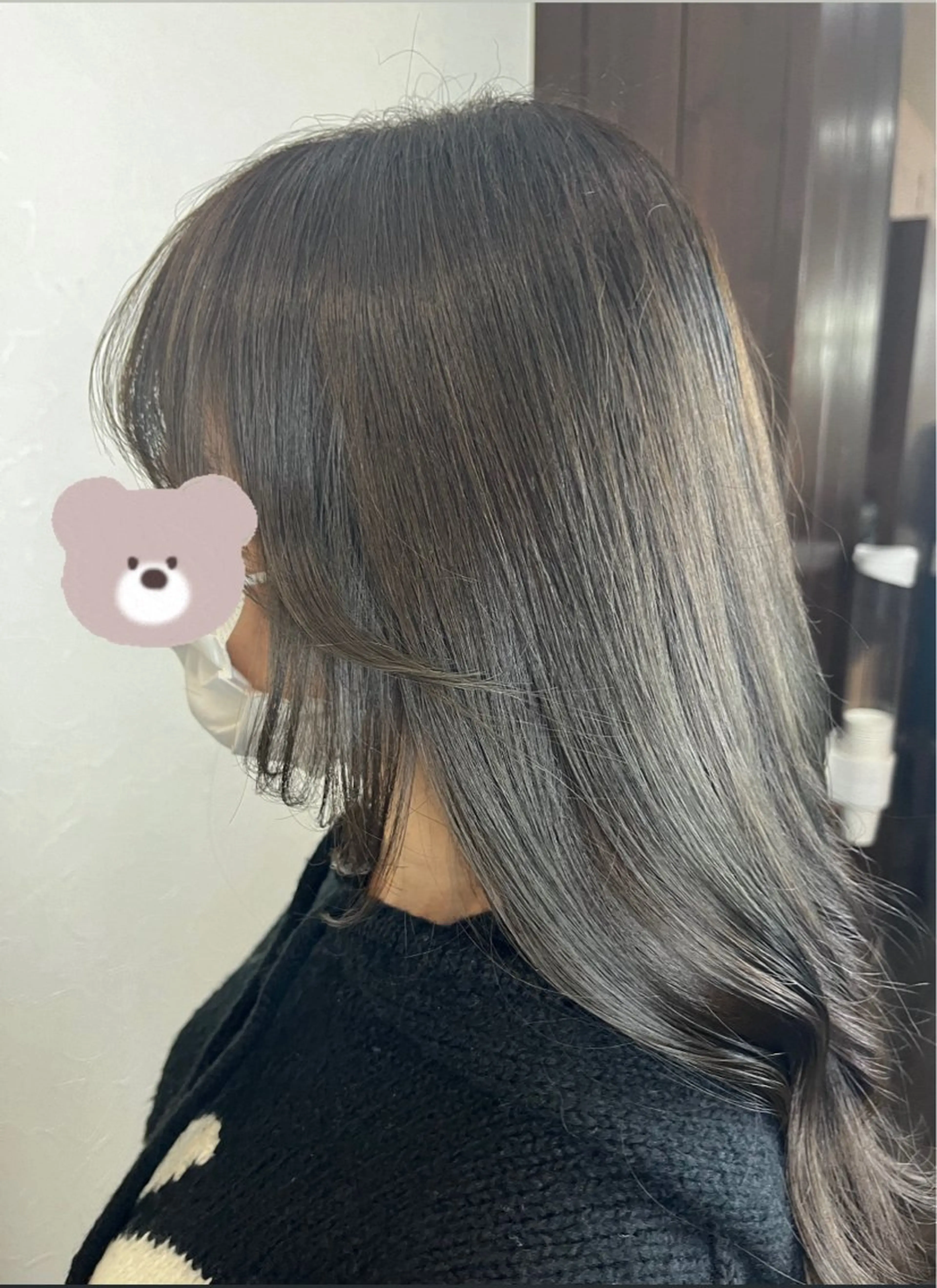 ロング 顔まわりレイヤー 顔周りカット レイヤーカット トモタニ ミオのヘアスタイル