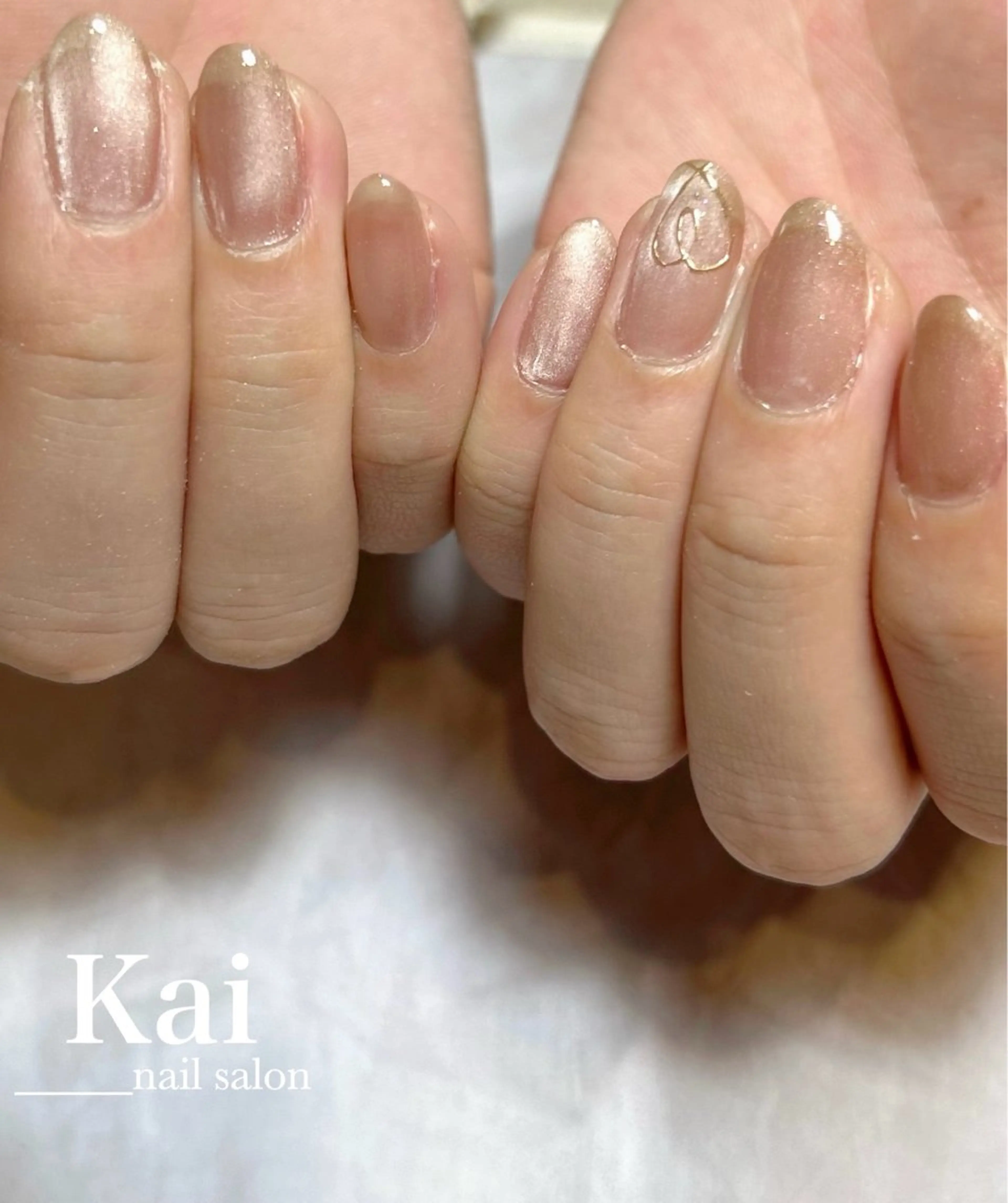 ネイル アートネイル ハート 韓国ネイル マグネットネイル ニュアンスネイル ハンドネイル Kai  nail Mayukoのネイルデザイン