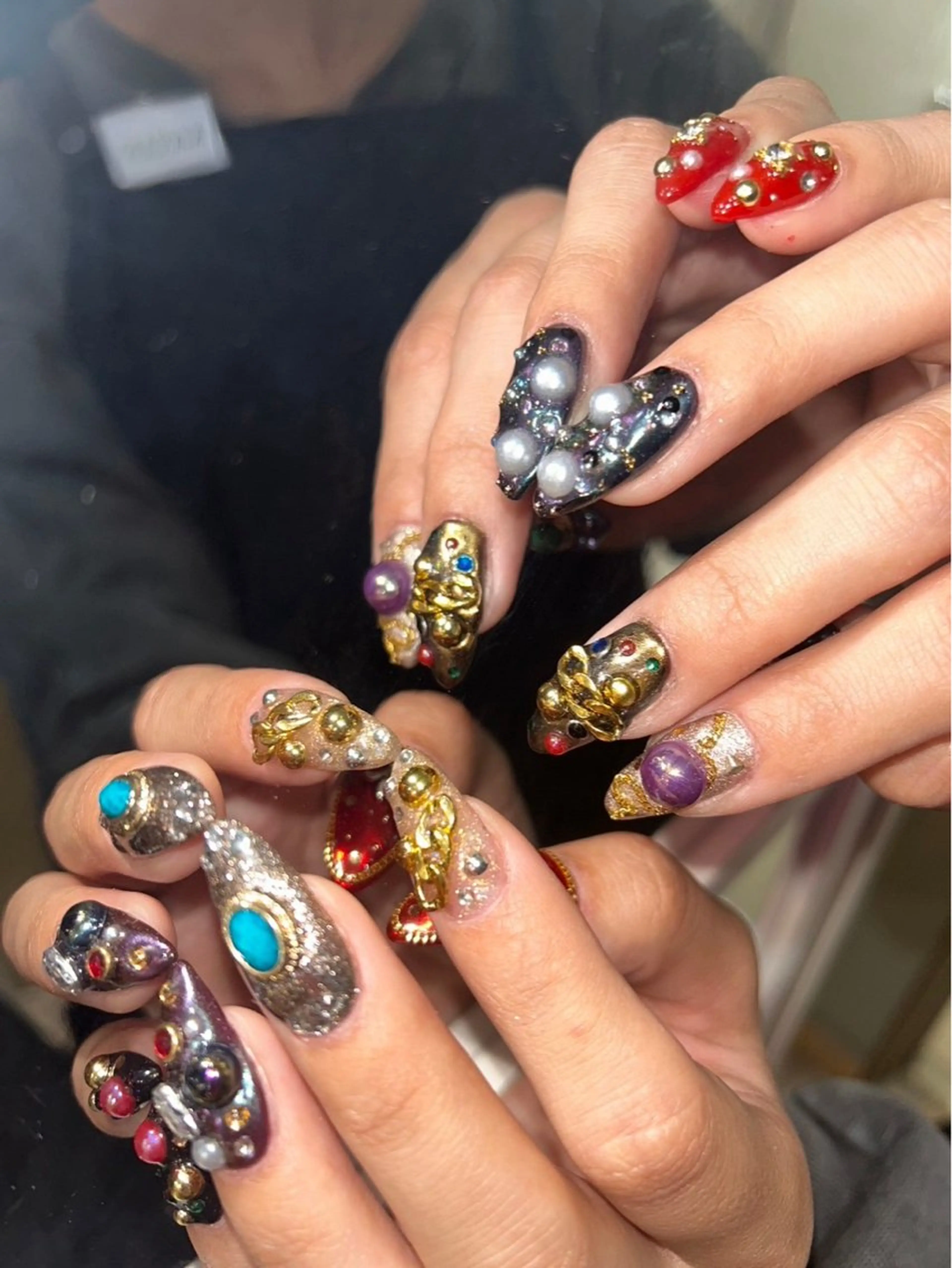 【ミニモ限定価格】📢120分アート🫶ストーン、スタッズ一部使い放題◎持ち込み画像🉑の写真