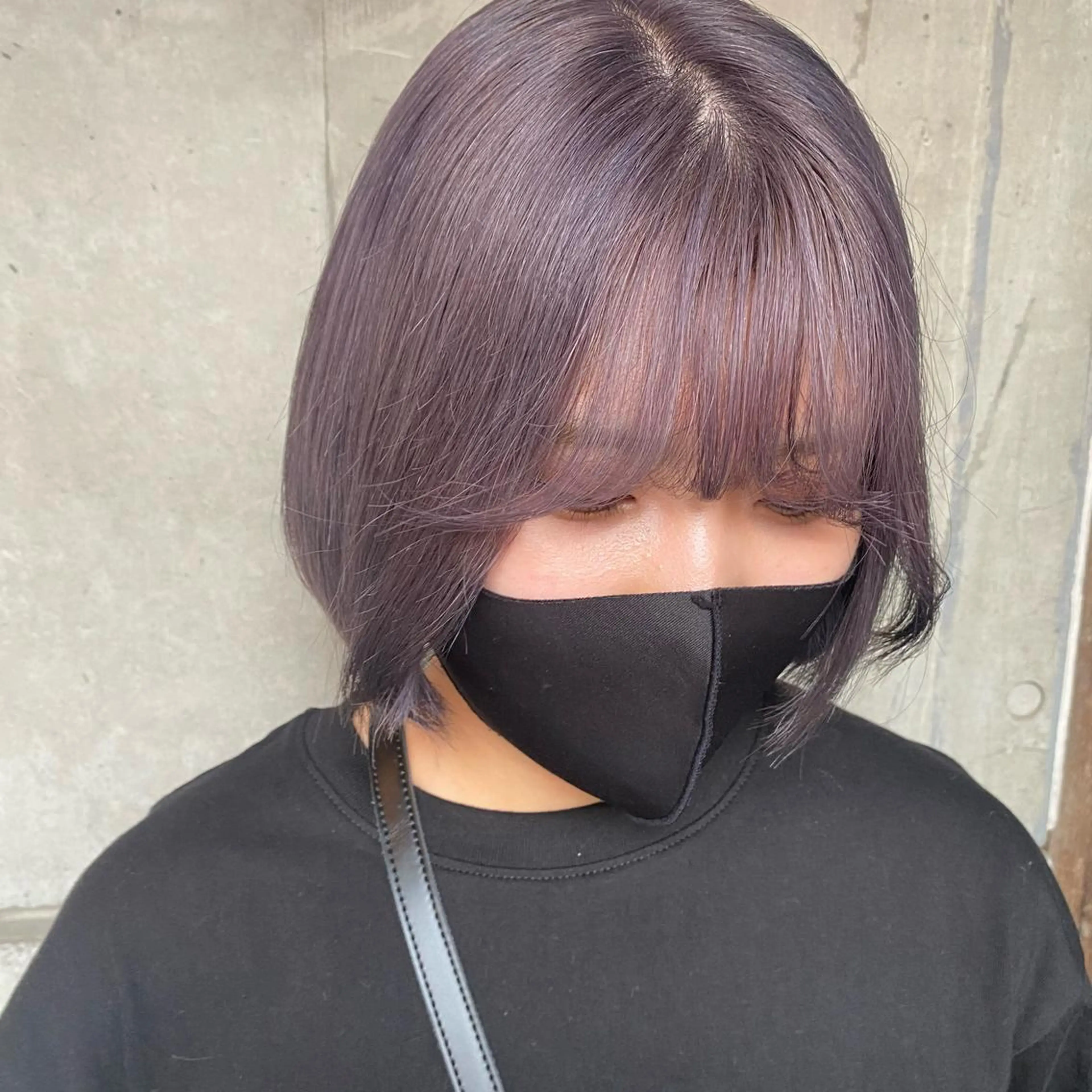 ミディアム ヘアカラー 透け感ベージュ /ミハルのヘアスタイル