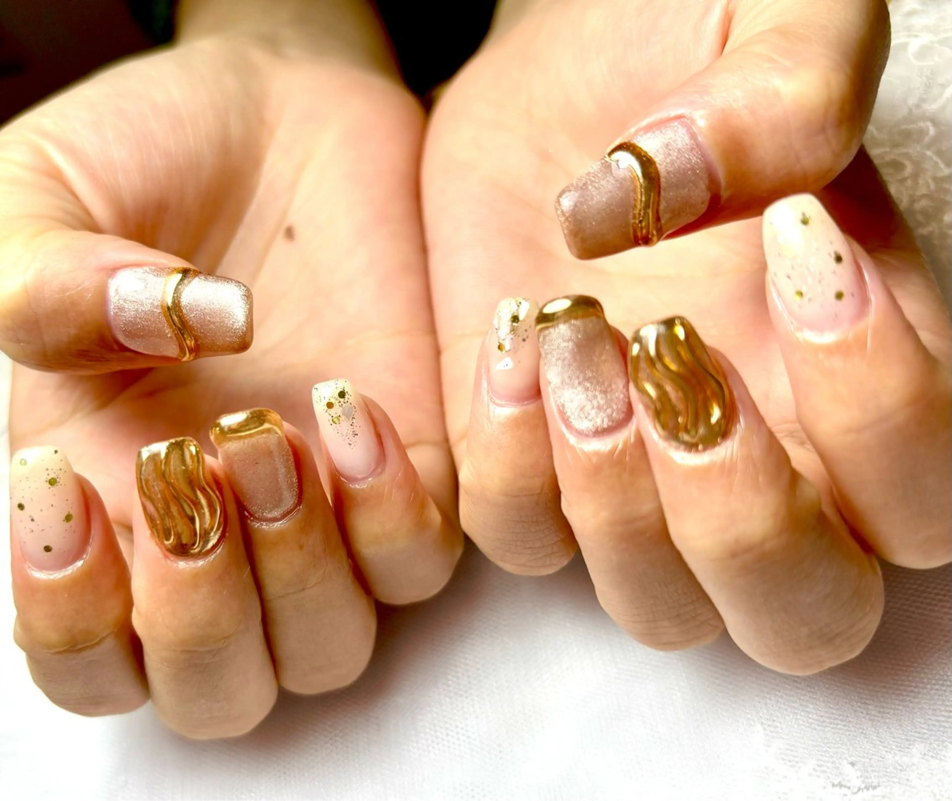 ネイル ロングネイル ニュアンスネイル ハンドネイル Belle　ネイル＆ ホワイトニングサロンのネイルデザイン