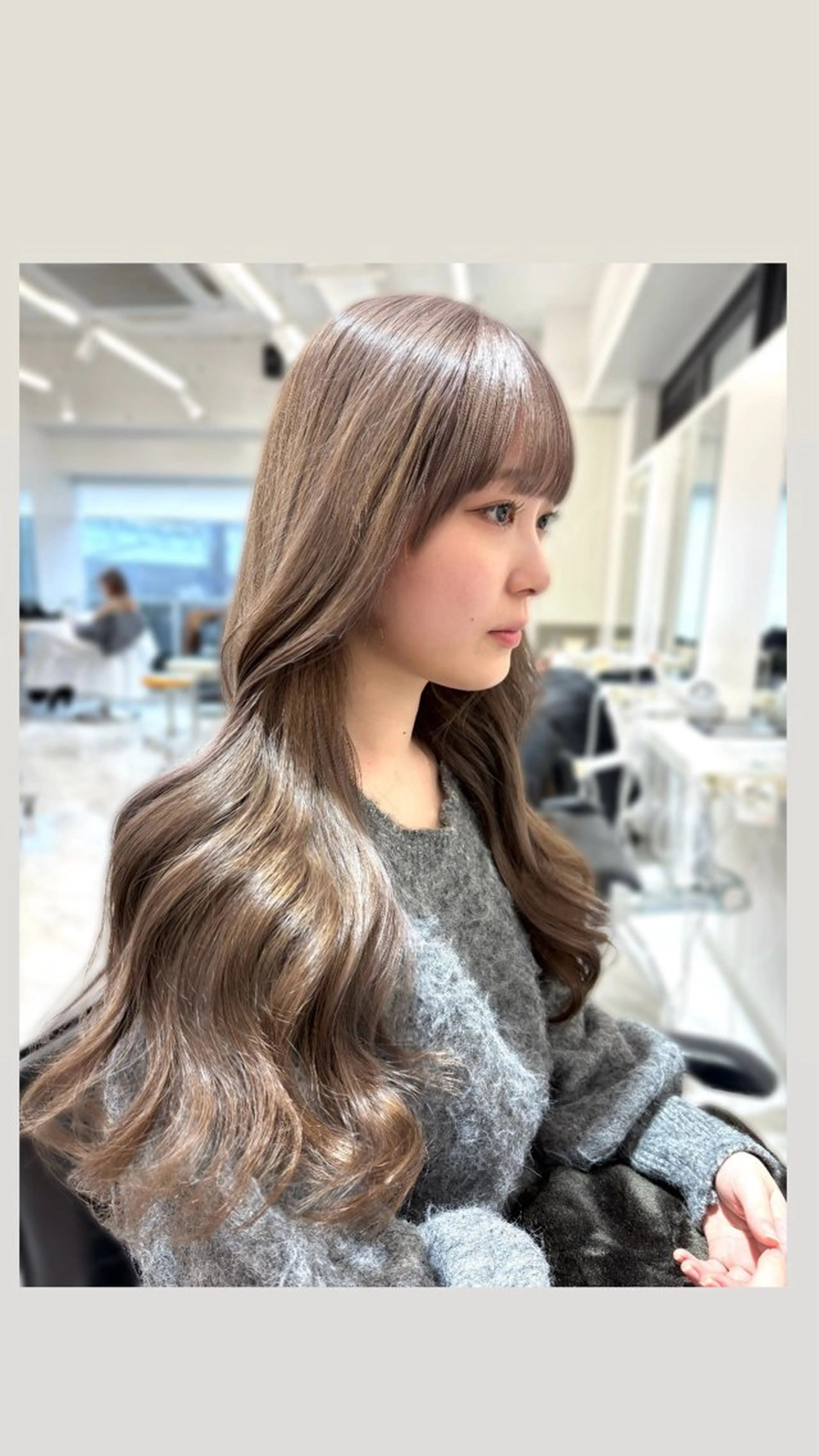 ロング カラー ベージュカラー ブリーチ ケアブリーチ ダブルカラー ハイトーンカラー ヘアカラー haruka /韓国レイヤーのヘアスタイル