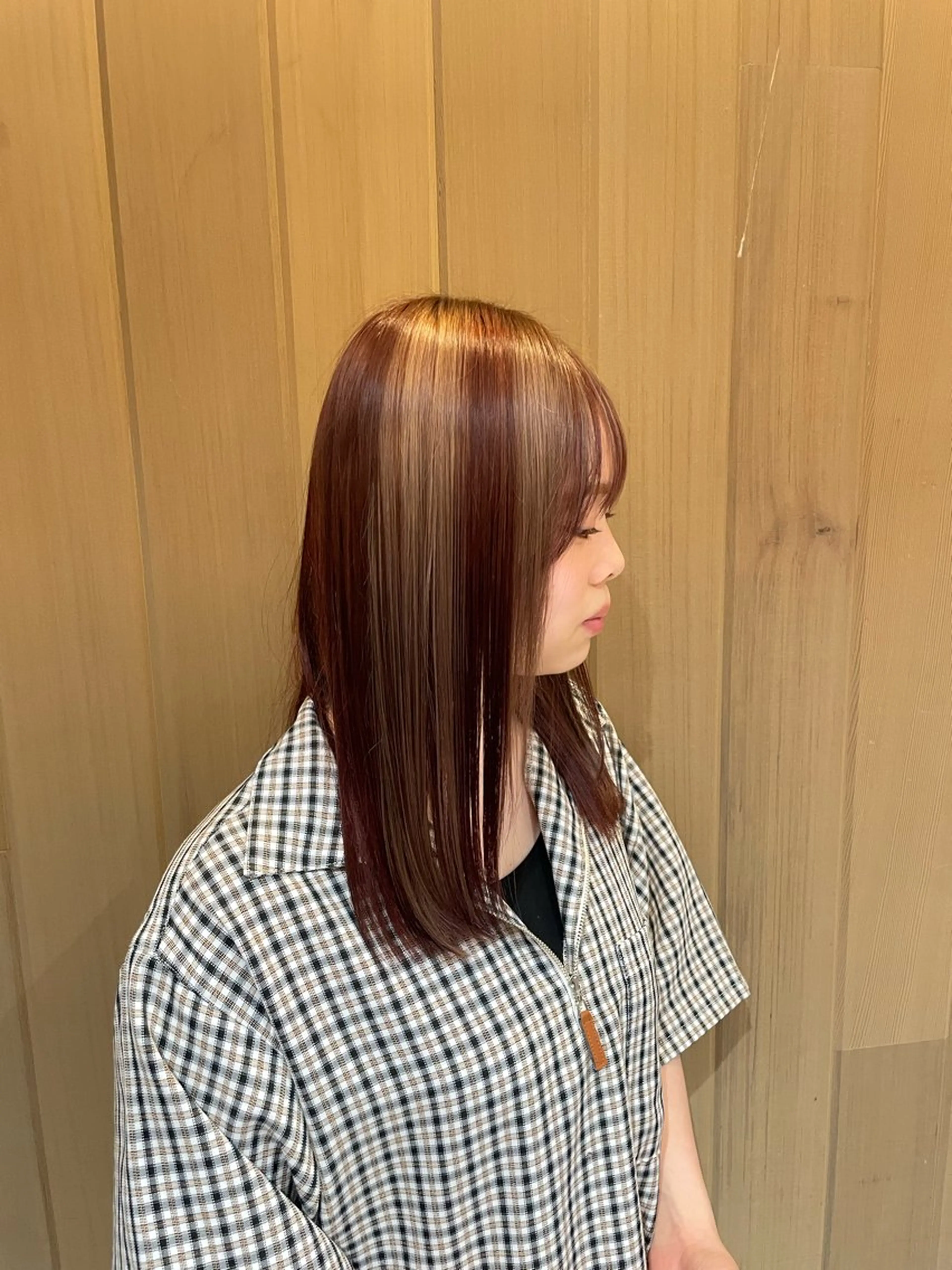 カラー ベージュカラー ボルドーカラー レッドカラー パパス| 尾頃功明のヘアスタイル