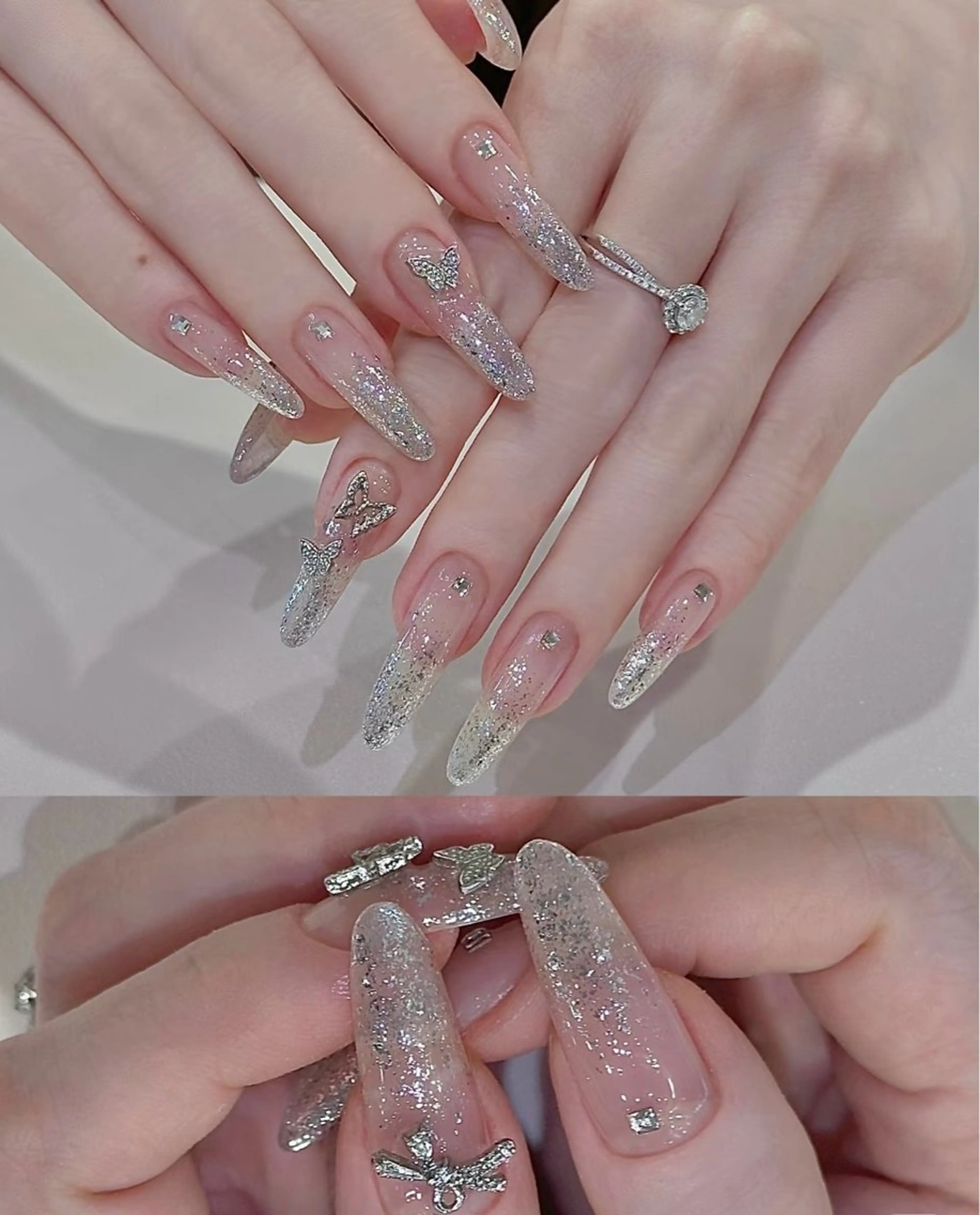 ✨チップの長さだし✨両手2本アート持ち込みデザインの写真