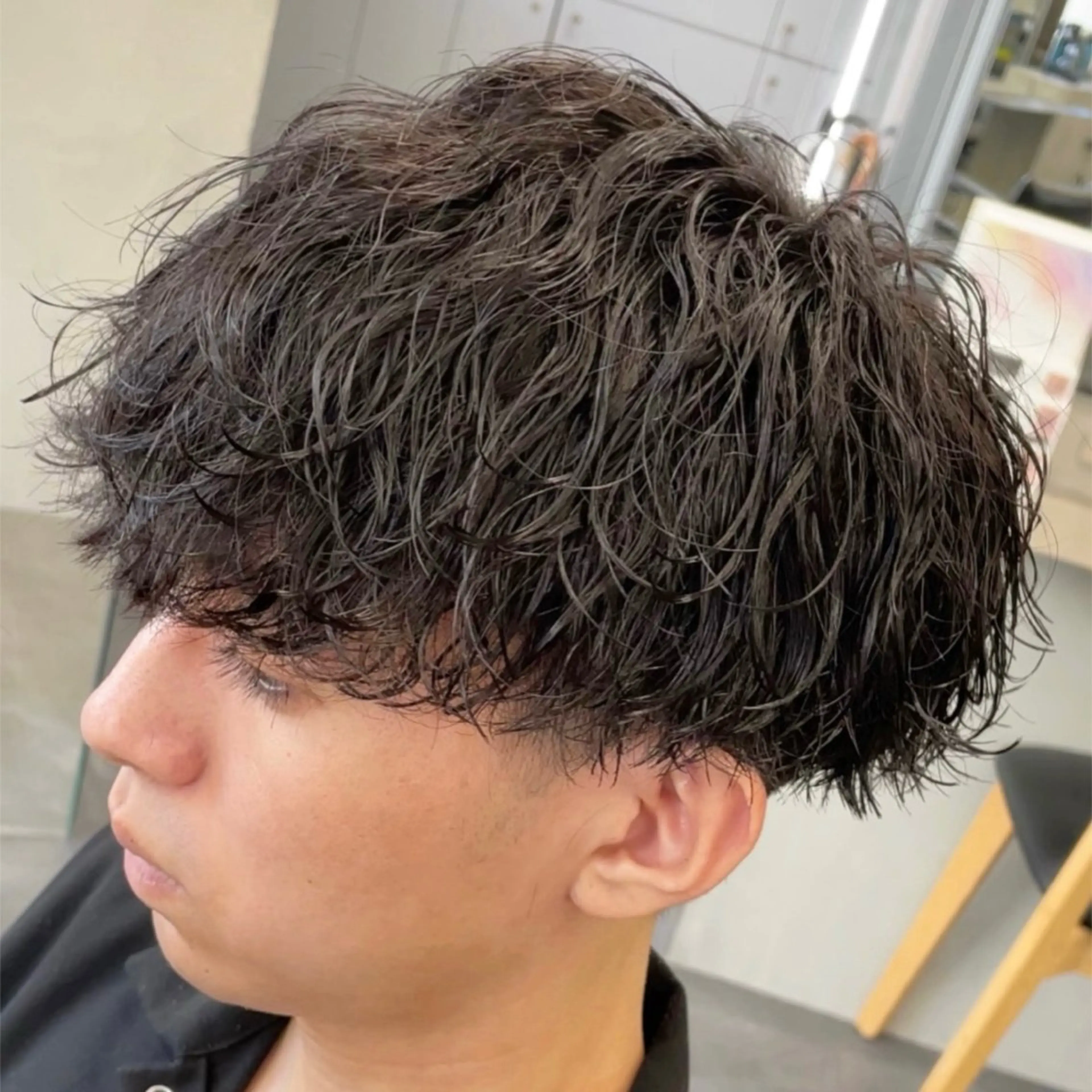 ミディアム パーマ ヘアアレンジ メンズ カット パーマ fifth Tokyo所属・fifth 石川 凪のヘアスタイル