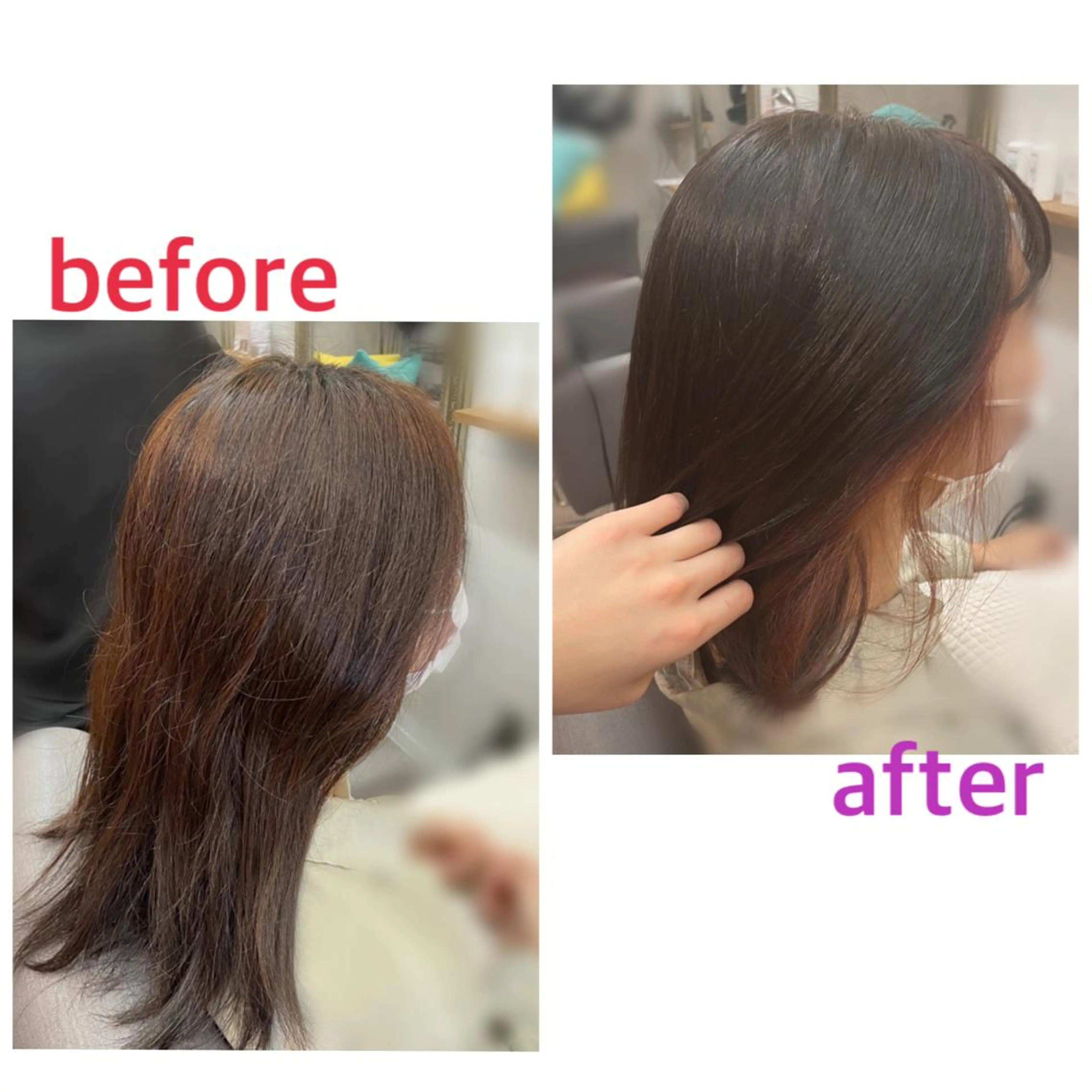 ミディアム カラー 齋藤 真由のヘアスタイル