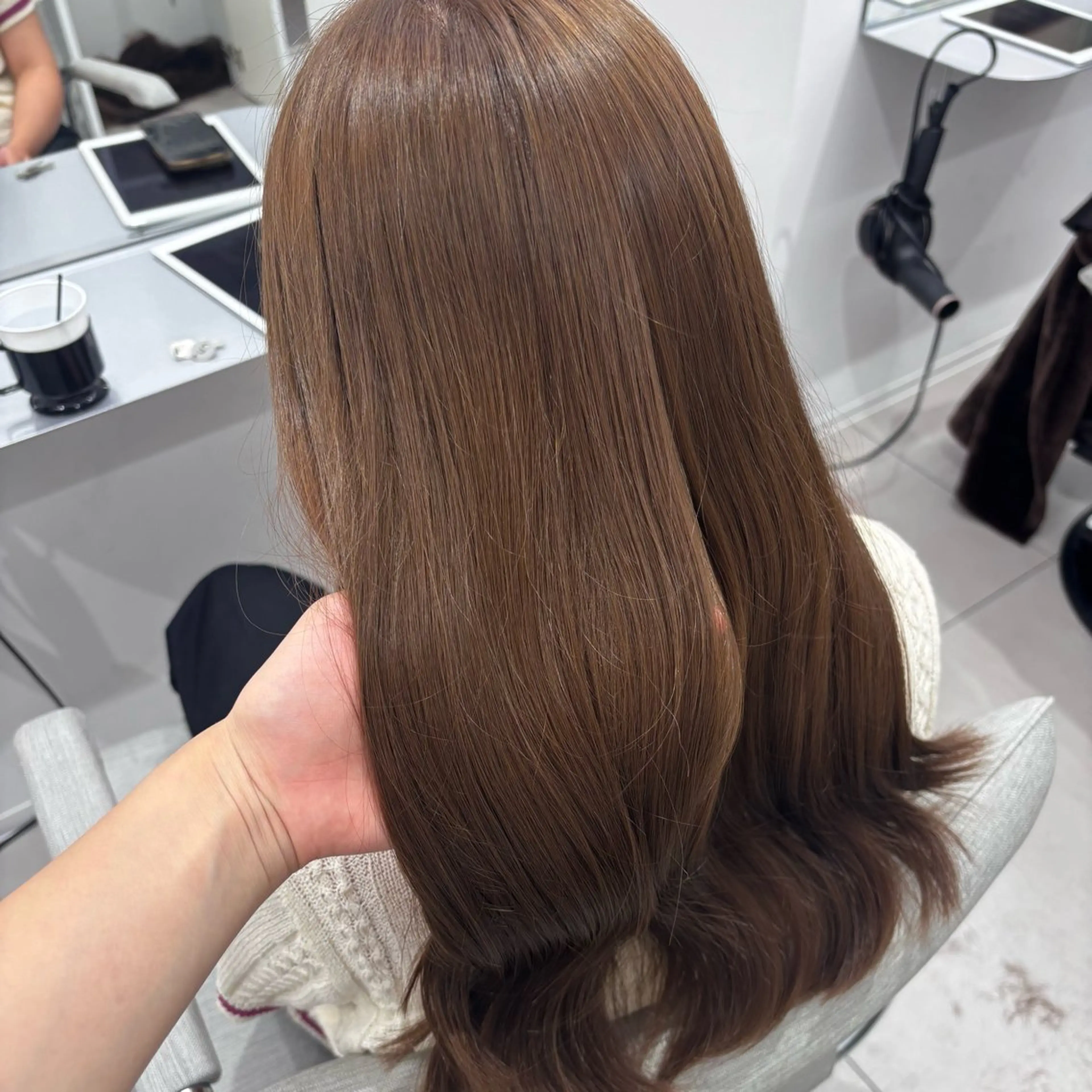 *透明感抜群*カット×ブリーチなしダブルカラー×2stepトリートメントの写真