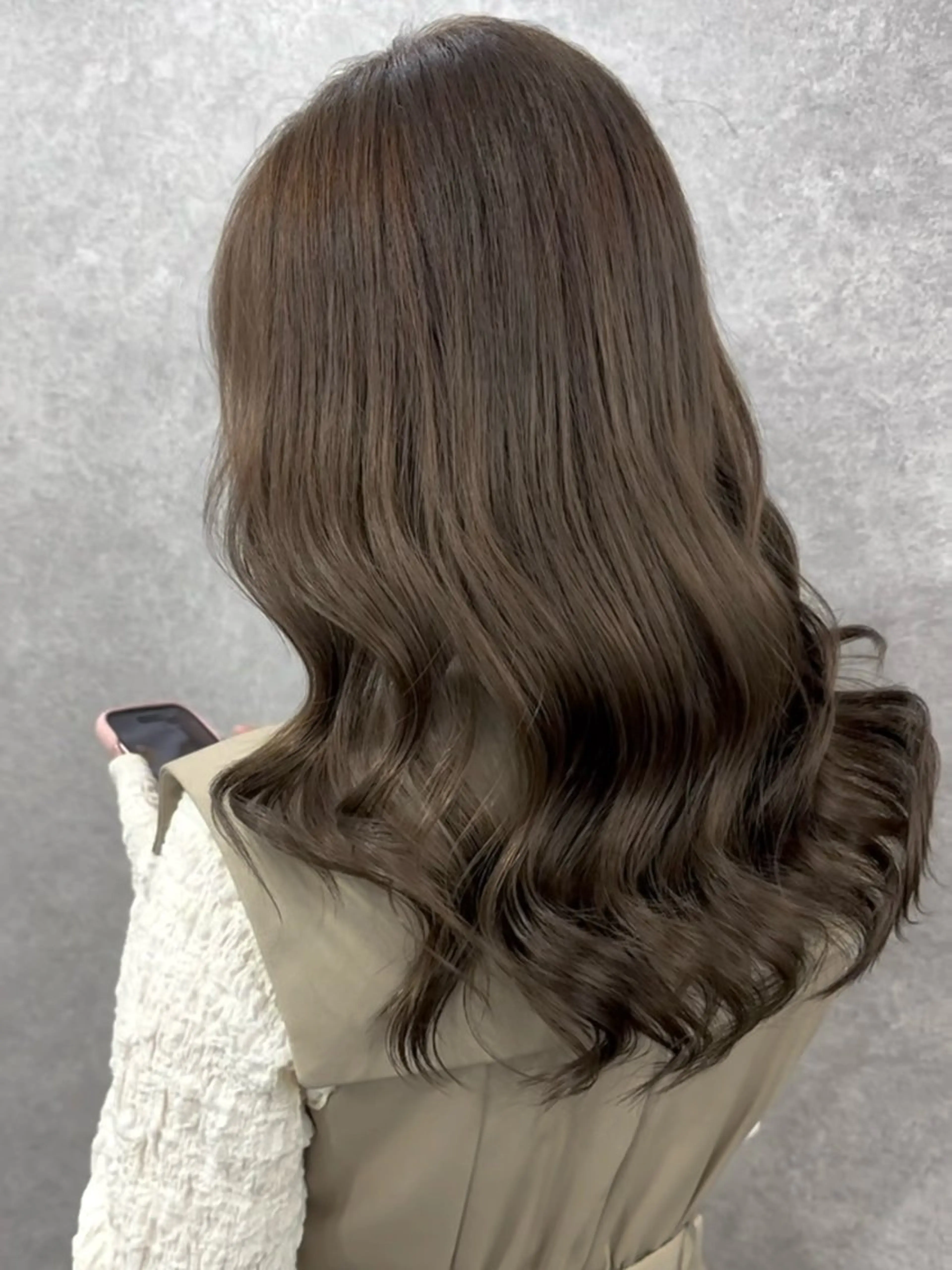 ロング ヘアカラー トリートメント 韓国レイヤーカット KOUKIのヘアスタイル