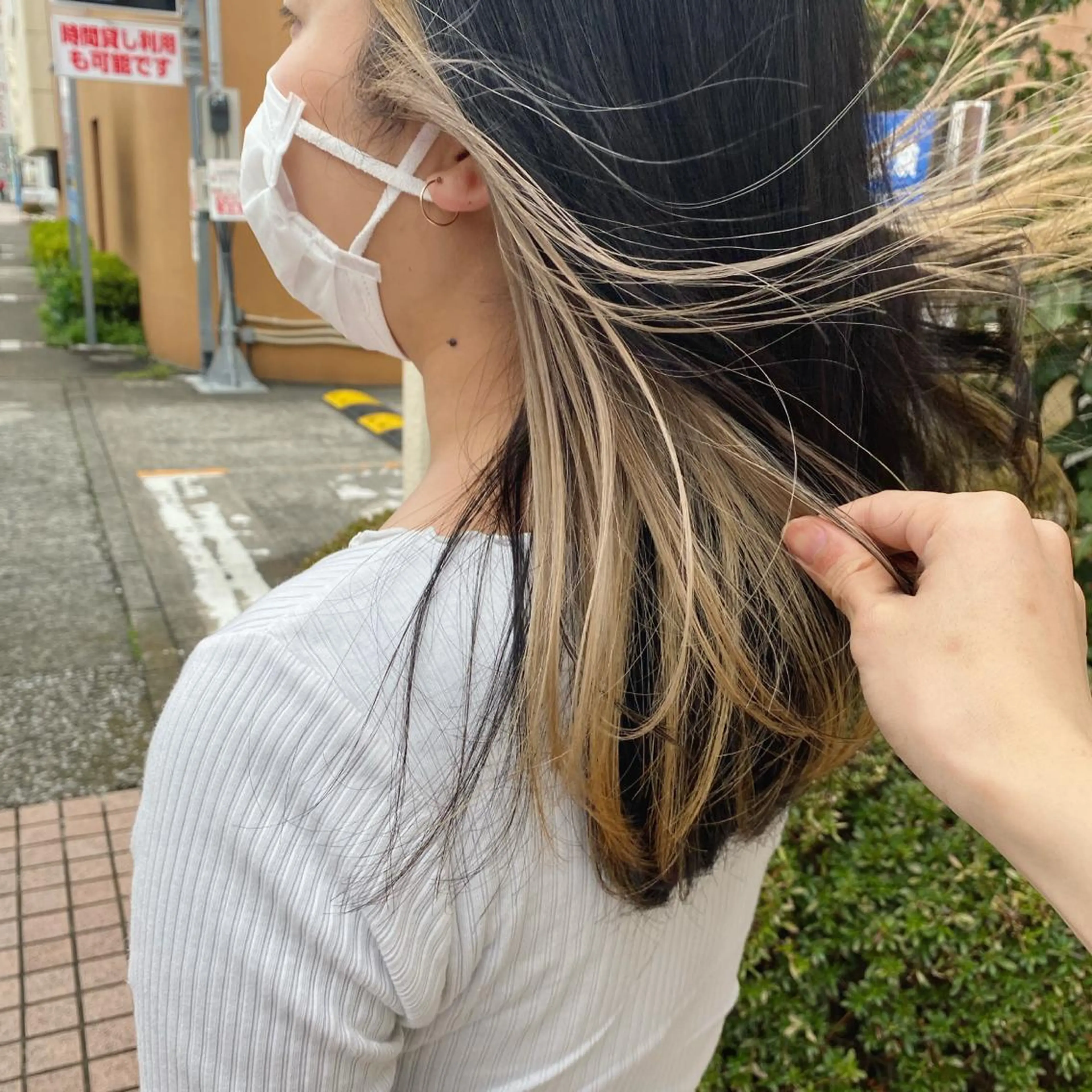 ロング カラー ベージュカラー ブロンド ブロンドベージュ インナーカラー salowin 渋谷　joule所属・美髪矯正 韓国レイヤーのヘアスタイル