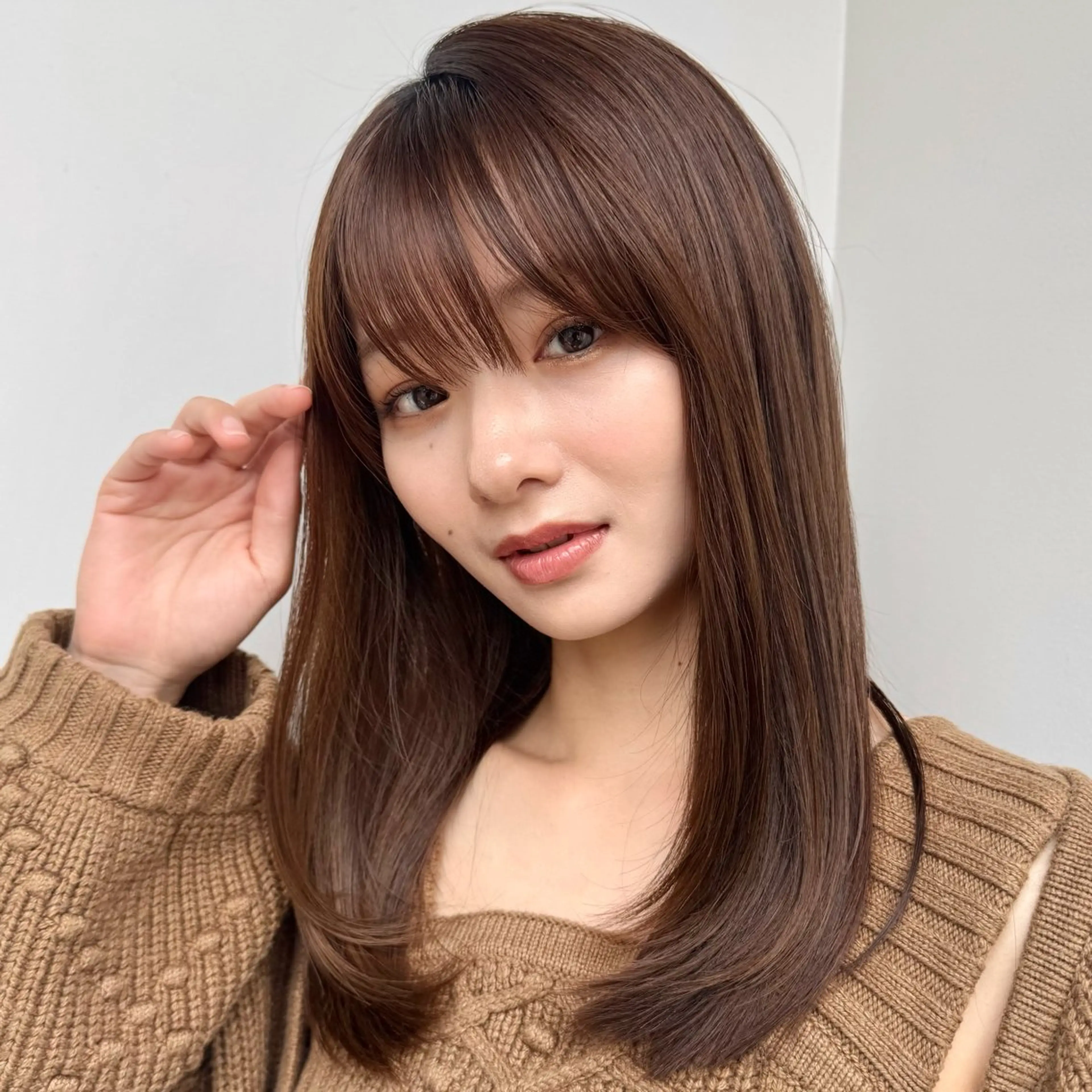 セミロング カラー カット ヘアカラー トリートメント 透明感カラー/レイ ヤー/Nana🌈のヘアスタイル