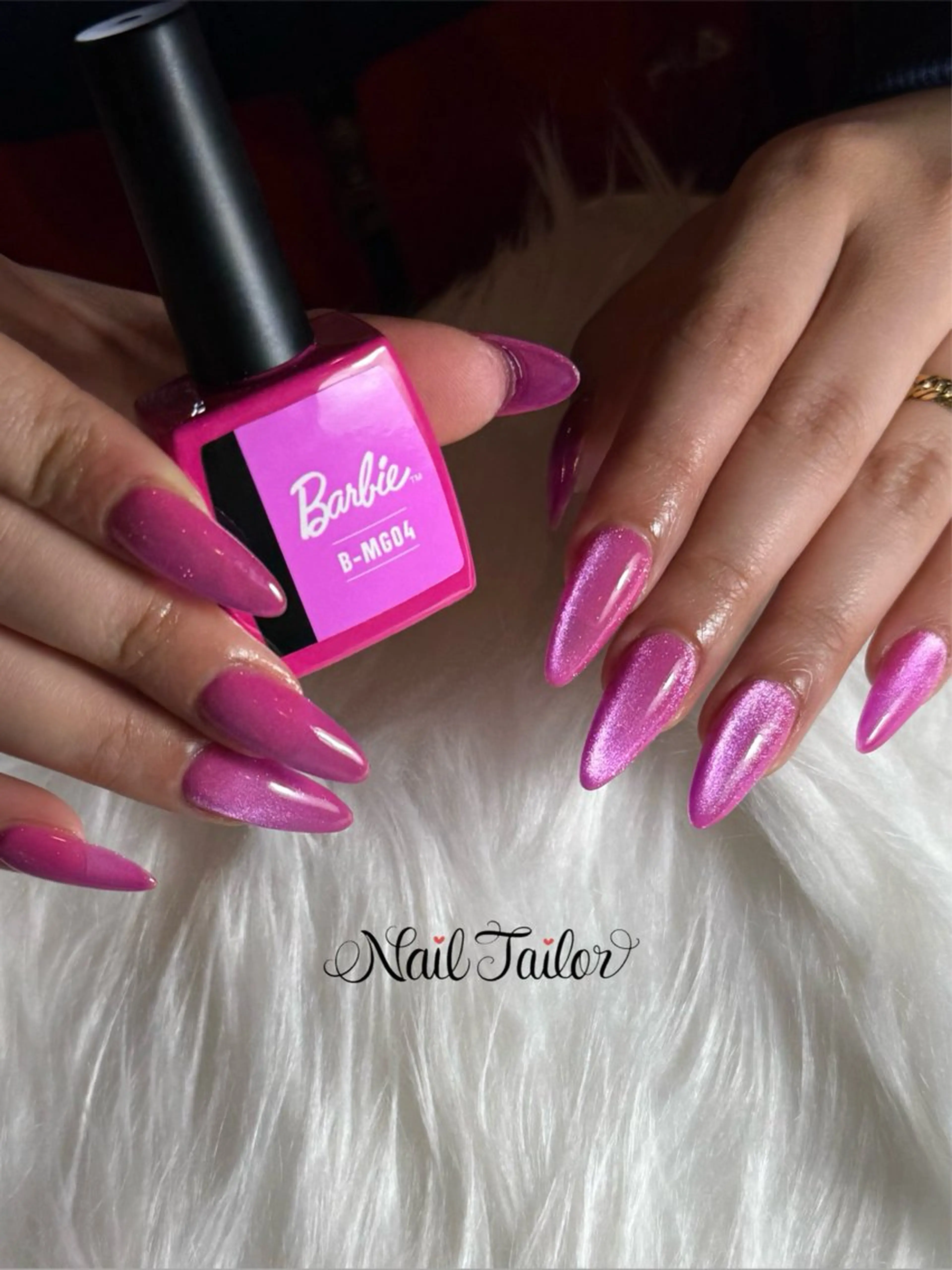 ネイル 長さ出し ロングネイル ピンク ハンドネイル 〜Nail Tailor〜　ネイルテイラー所属・NailTailor ネイルテイラーのネイルデザイン