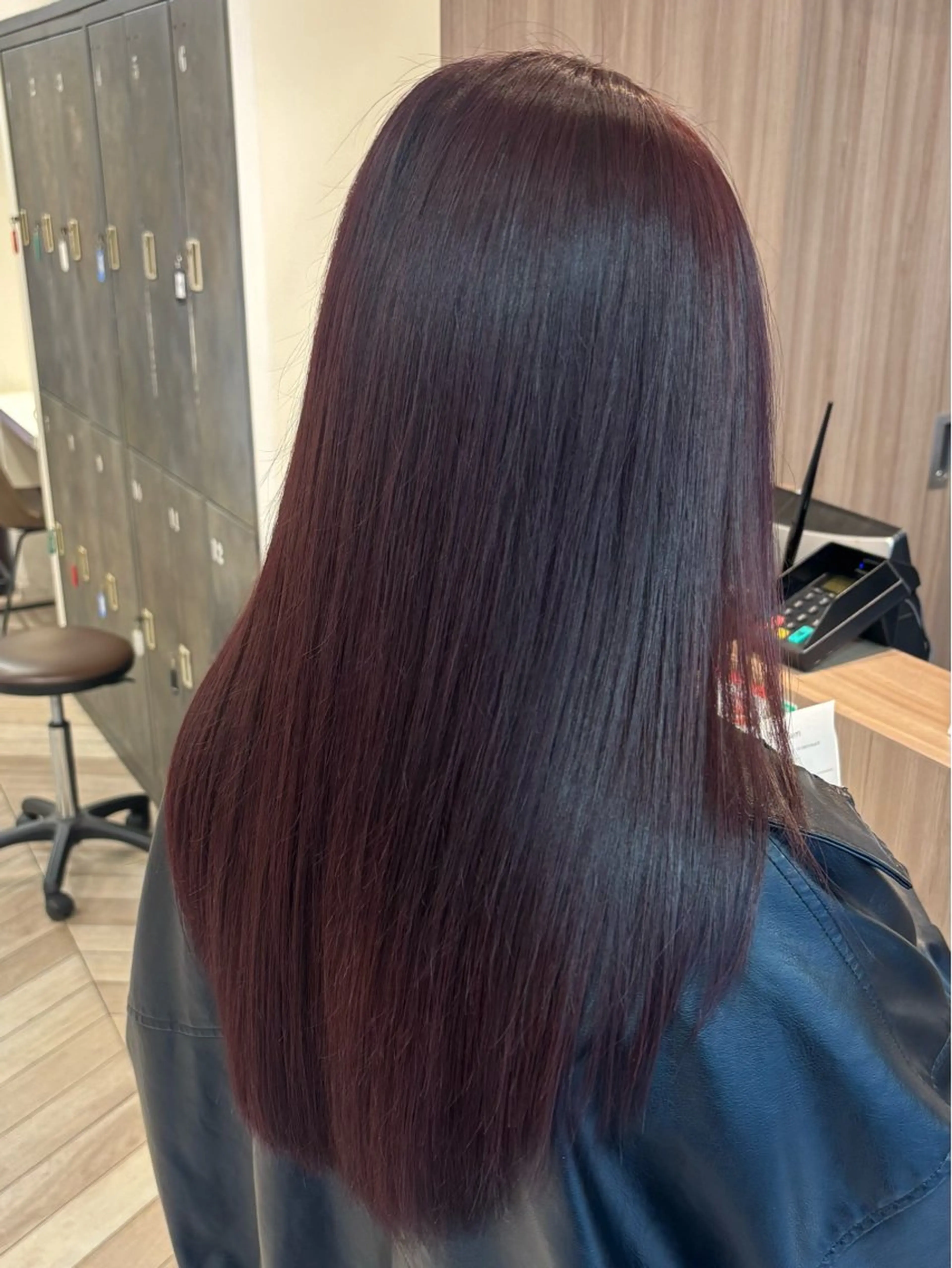 ロング カラー ブリーチ カシス ブリーチなしカラー ピンクカラー カット ヘアカラー トリートメント 暖色/艶カラー🍑☆ /杉村夏希のヘアスタイル