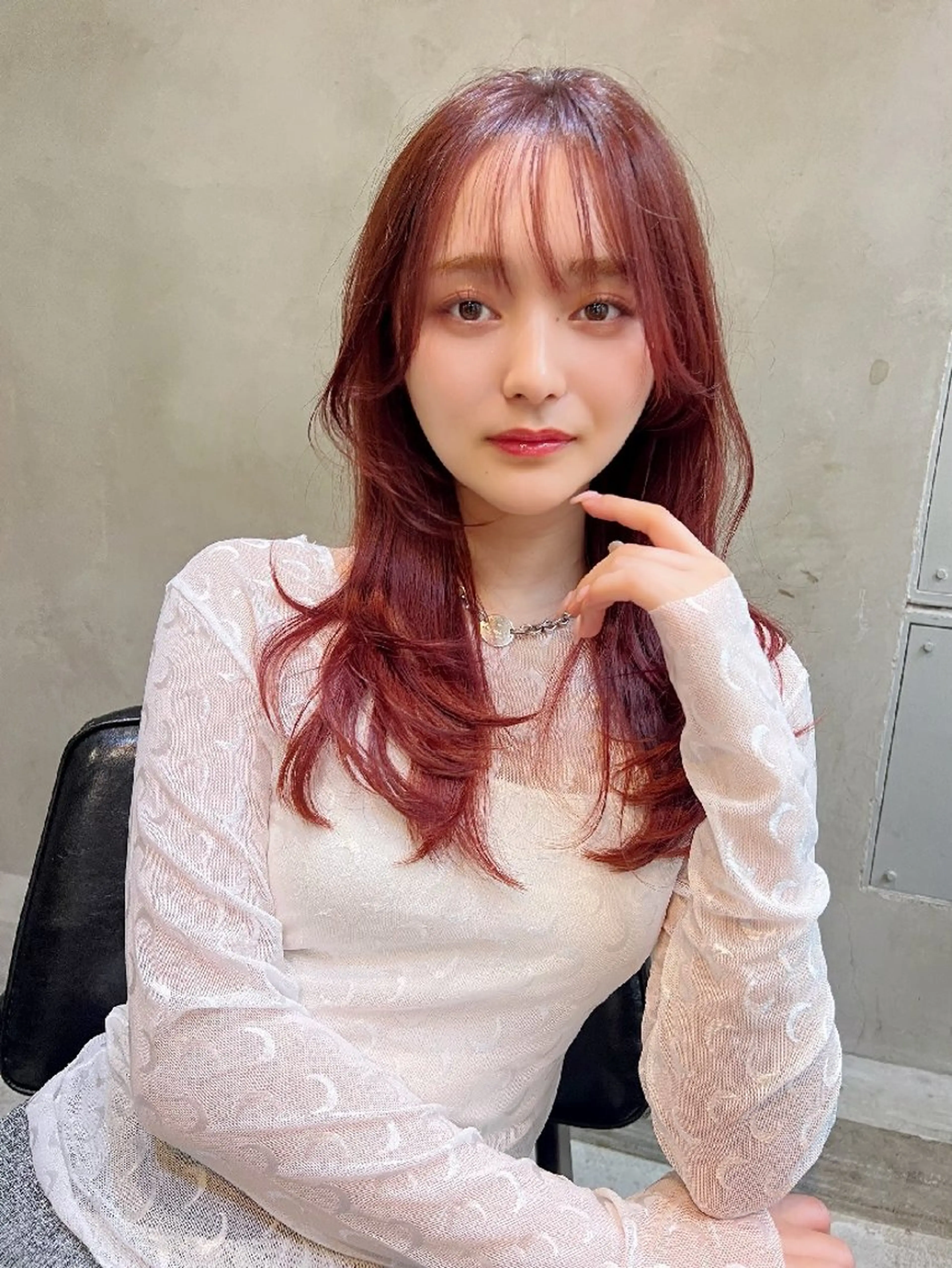 セミロング カラー カット ヘアカラー トリートメント サイエンスアクア/艶 髪/レイヤー/清水のヘアスタイル